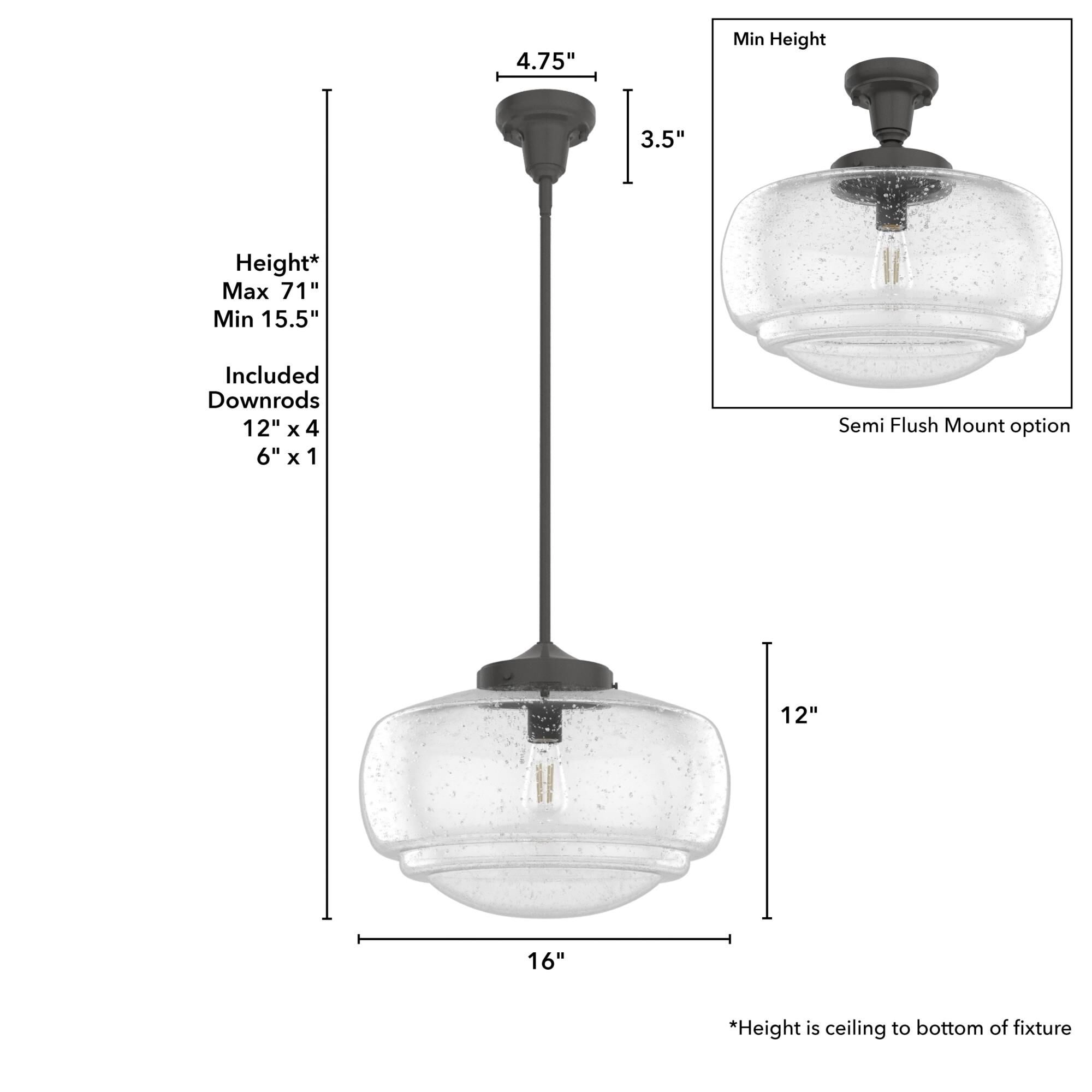 Hunter Fan Saddle Creek 16 Inch Large Pendant