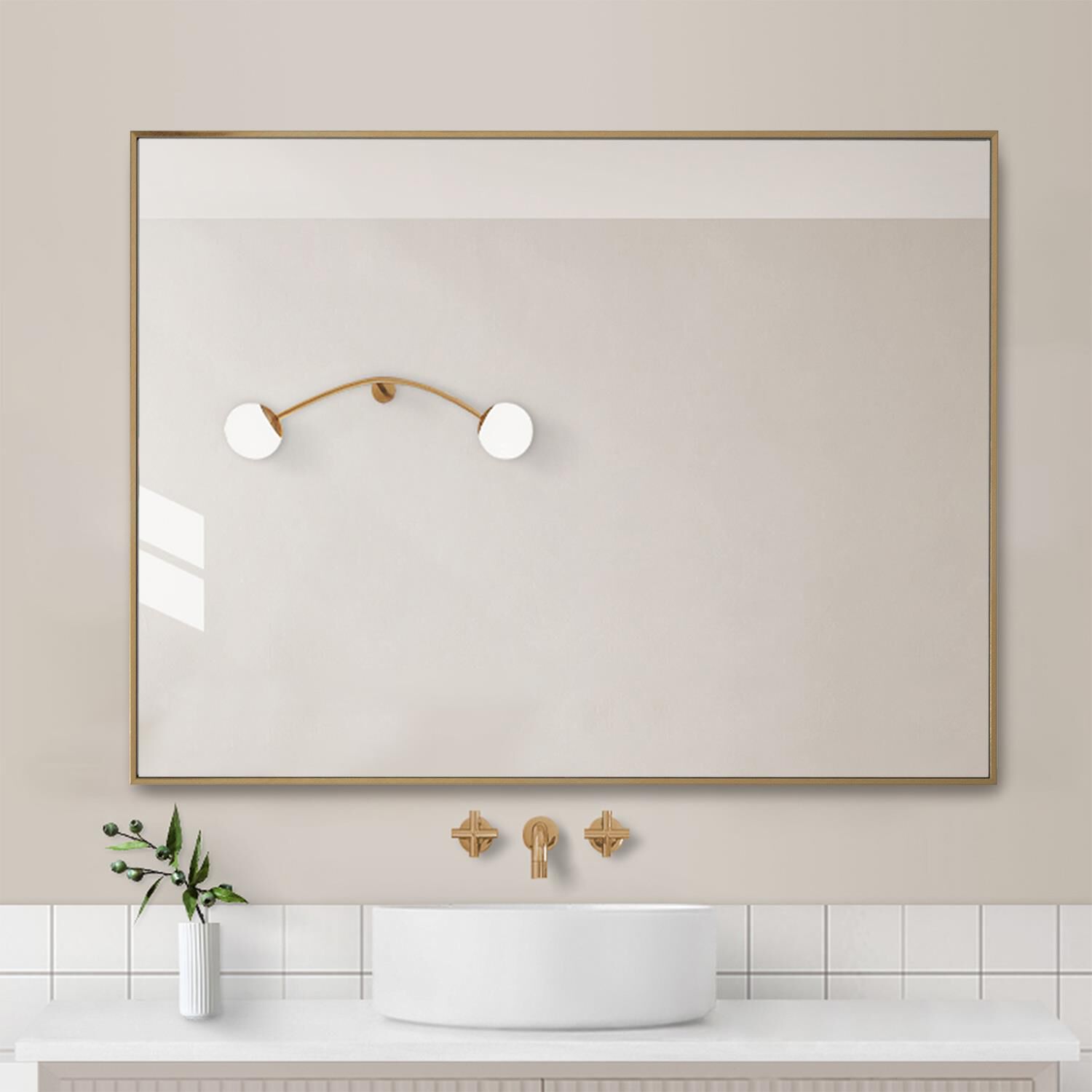 En Passant Bathroom Mirror by Decor Wonderland