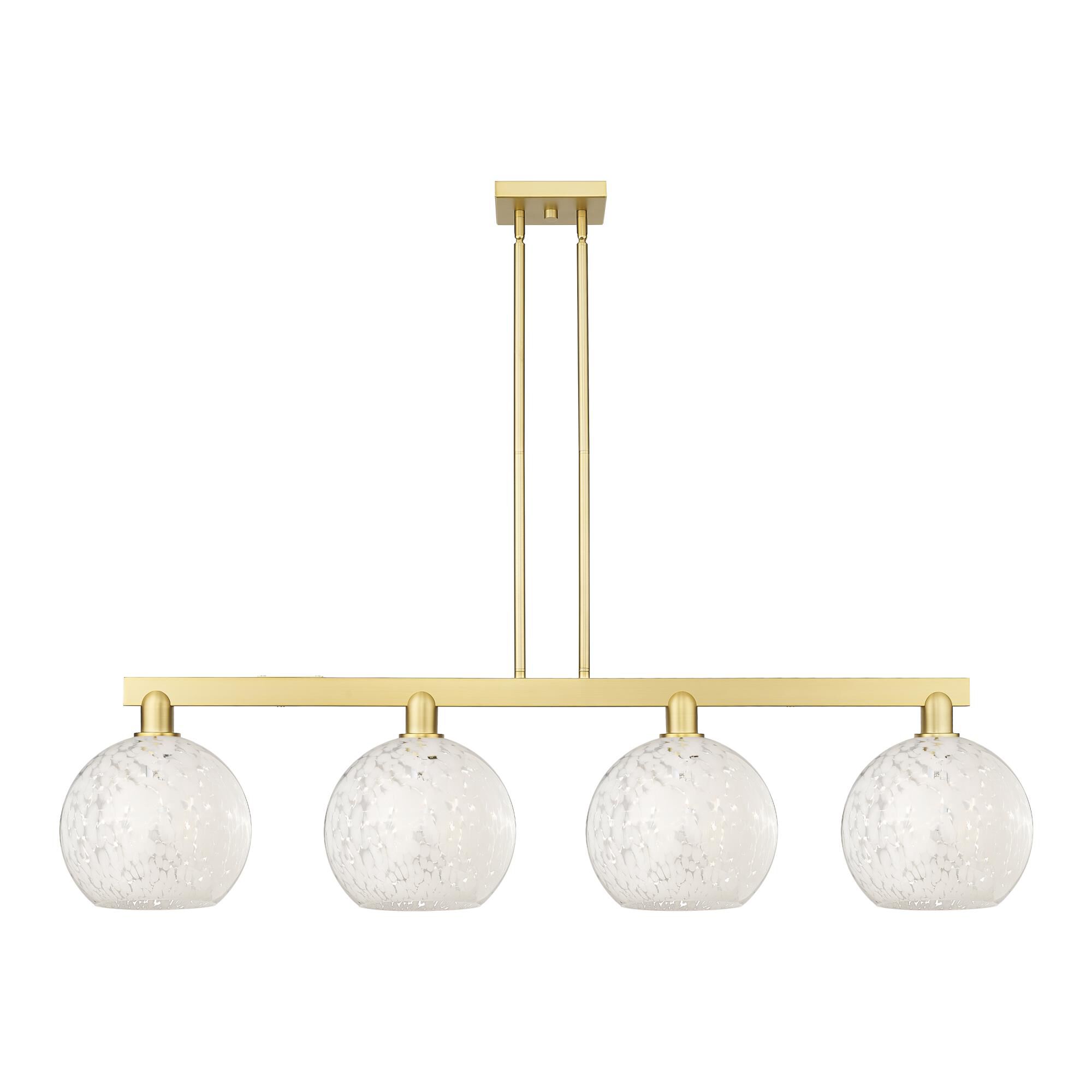 Bruno Marashlian White Mouchette 53 Inch Linear Suspension Light by Innovations Lighting