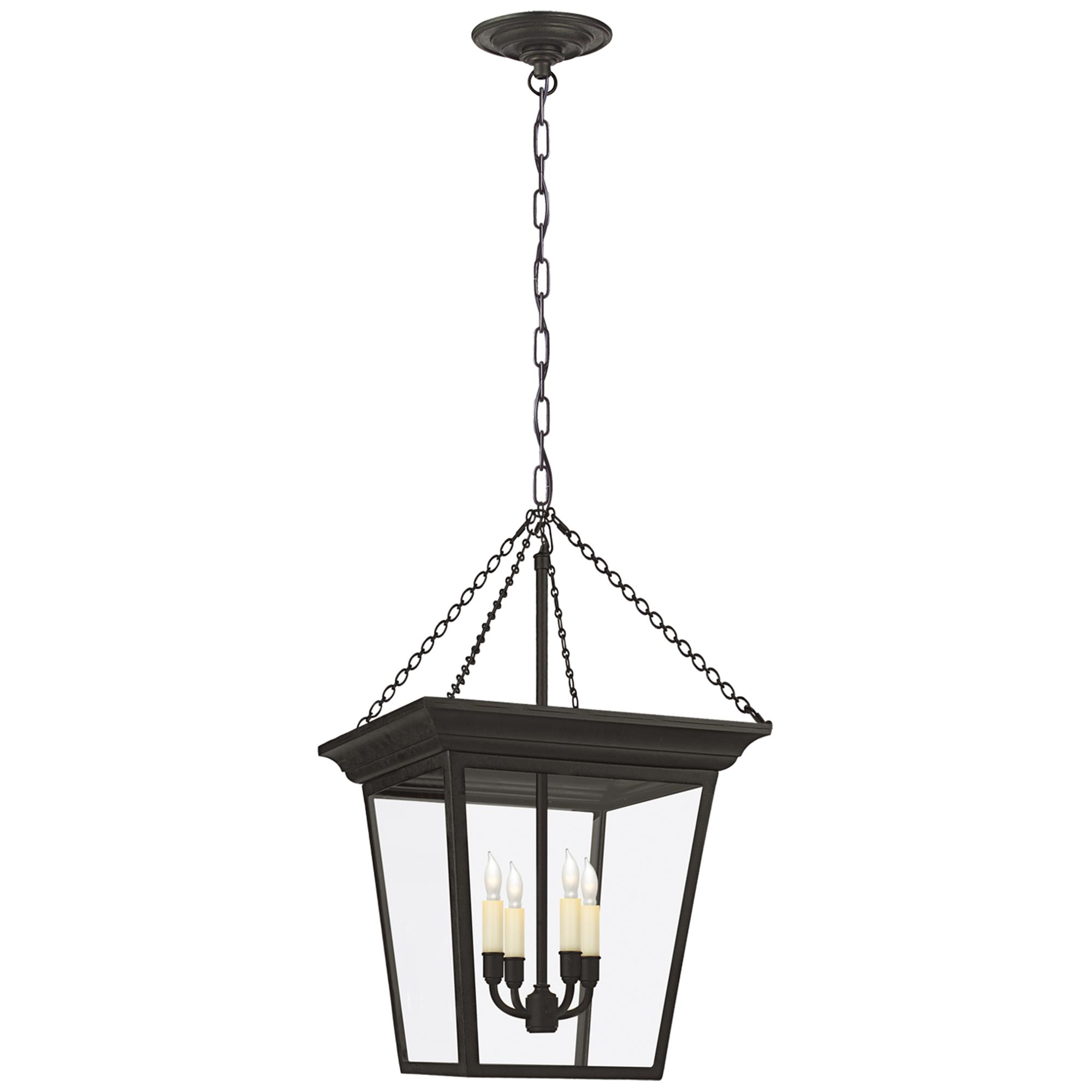 Shown in Blackened Rust finish and Clear glass