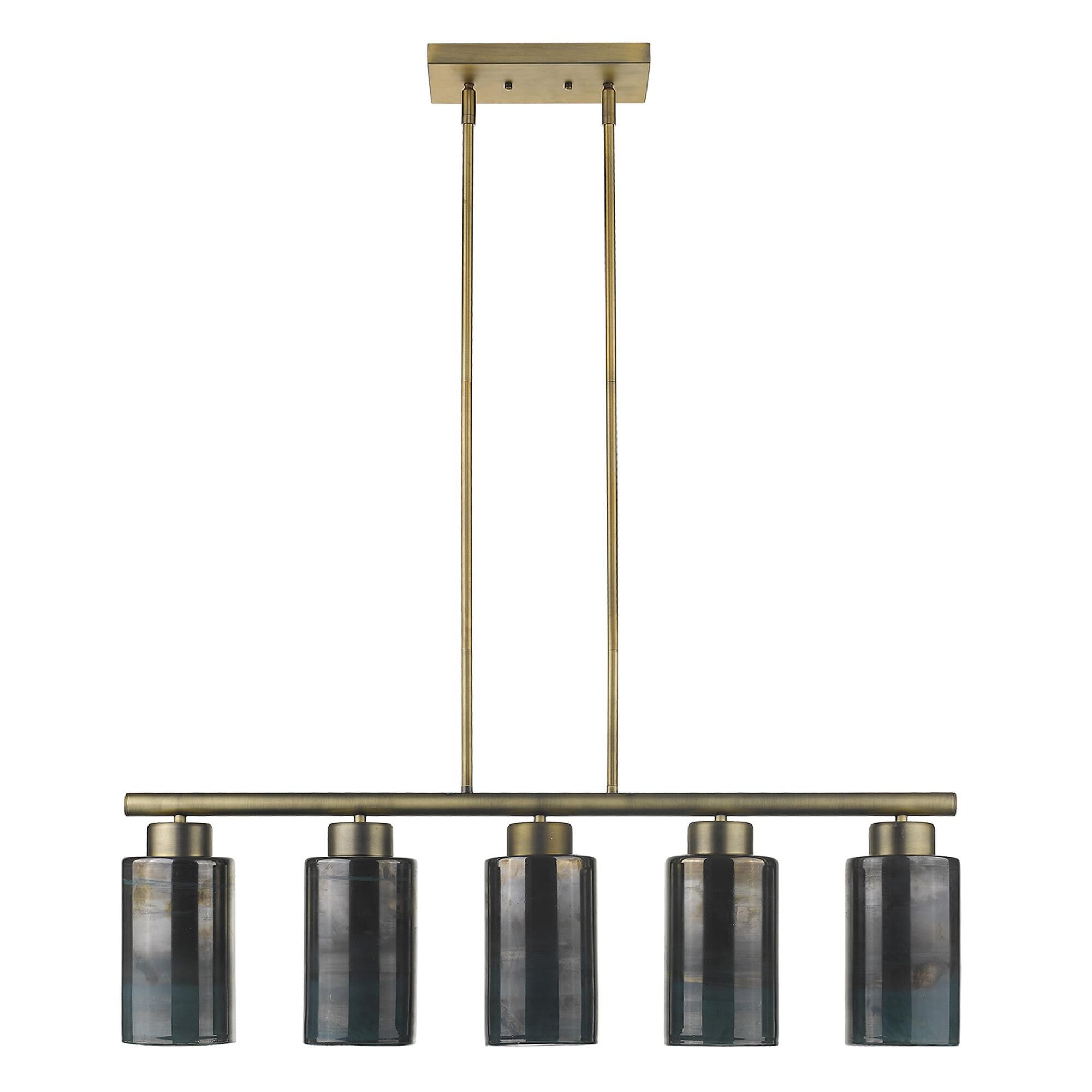 Monet 34 Inch 5 Light Linear Suspension Light by Trend Lighting