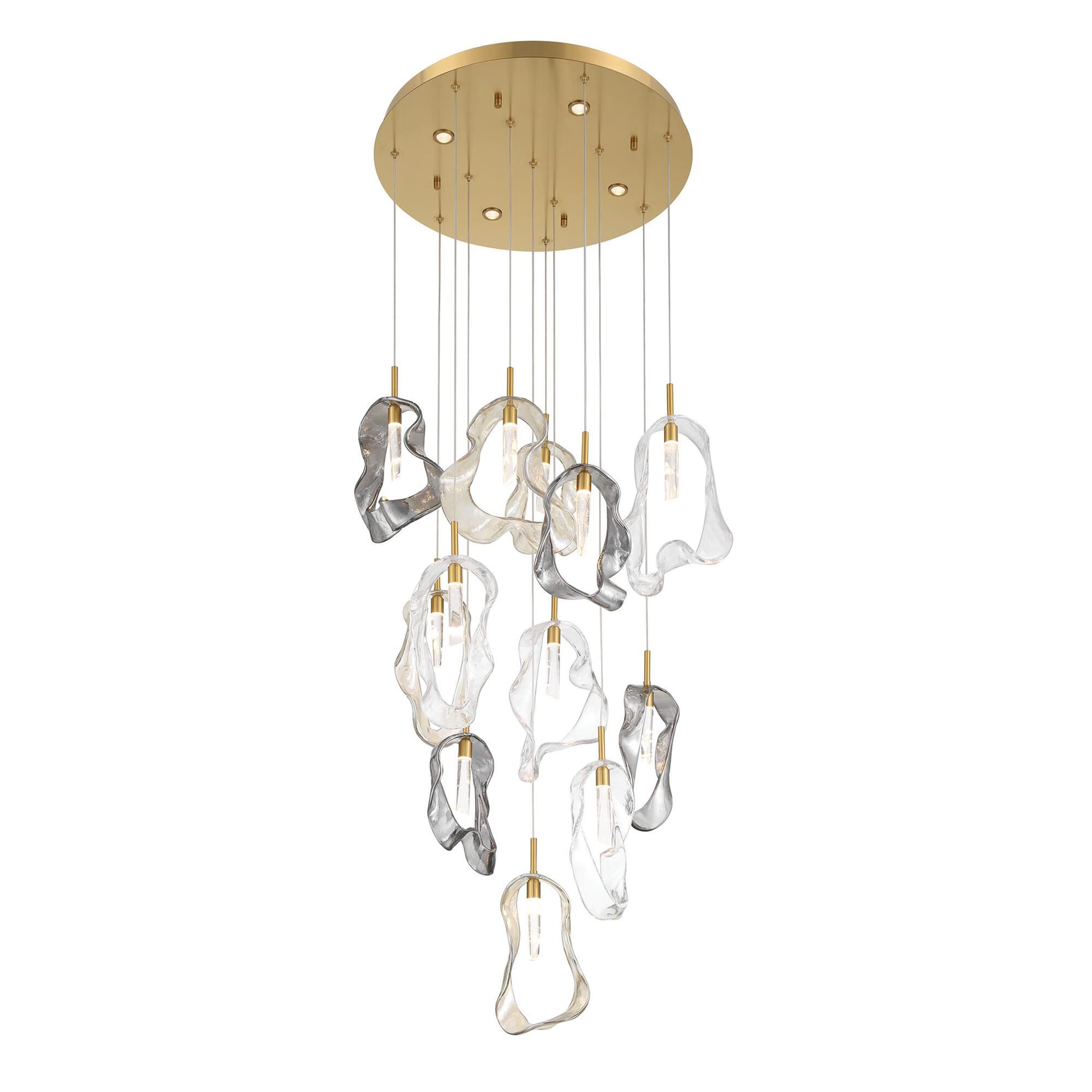 Shown in Gold finish and Mixed glass