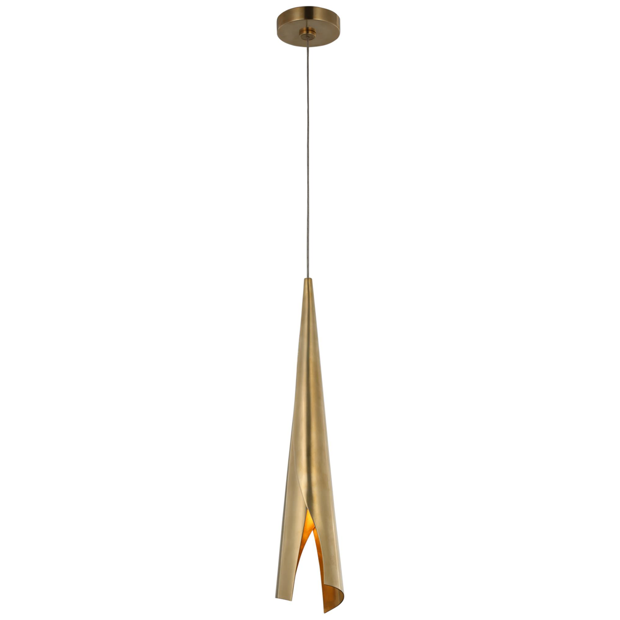 Shown in Antique-Burnished Brass finish and No Option shade