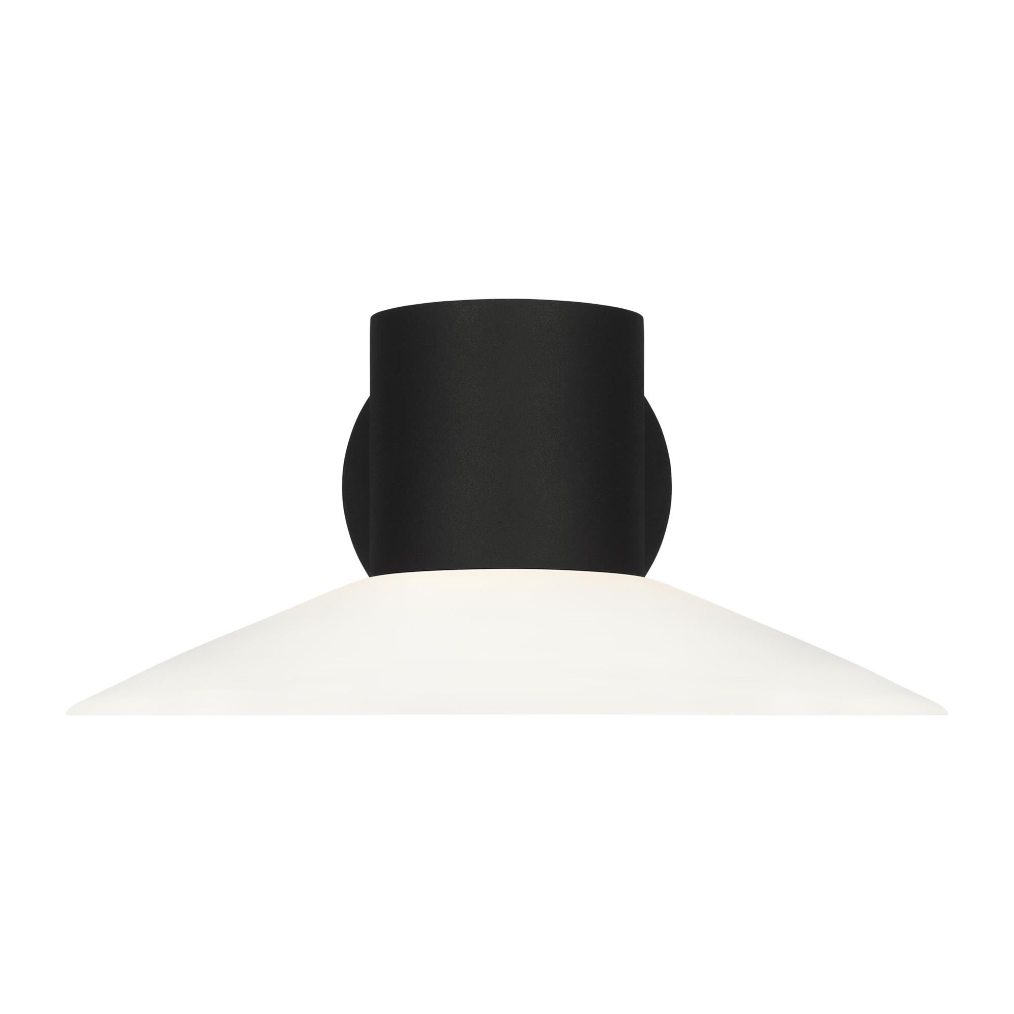 Shown in Textured Black finish and White Opal Etched glass