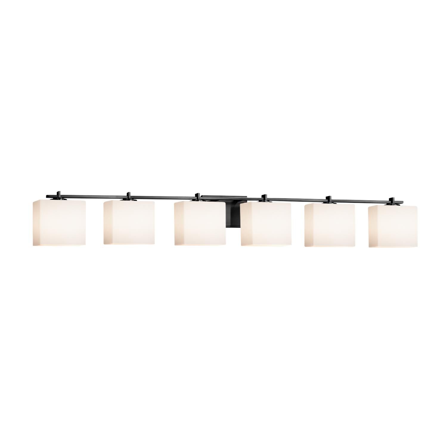 Fusion 56 Inch 6 Light Bath Vanity Light by Justice Design Group