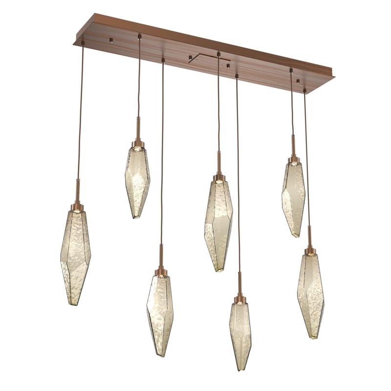 Rock Crystal 44 Inch 7 Light LED Linear Suspension Light by Hammerton Studio