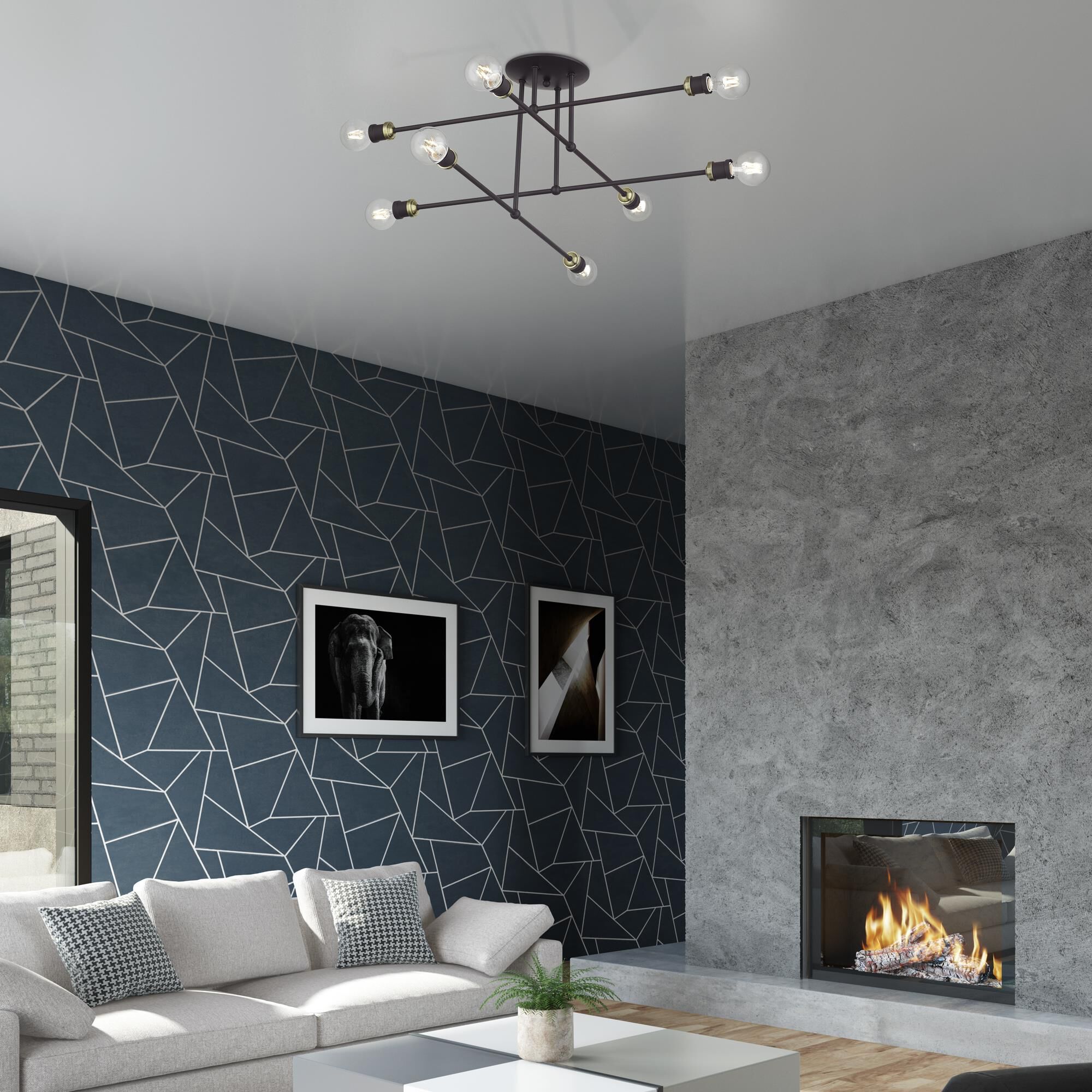 Shown in Bronze with Antique Brass Accents finish