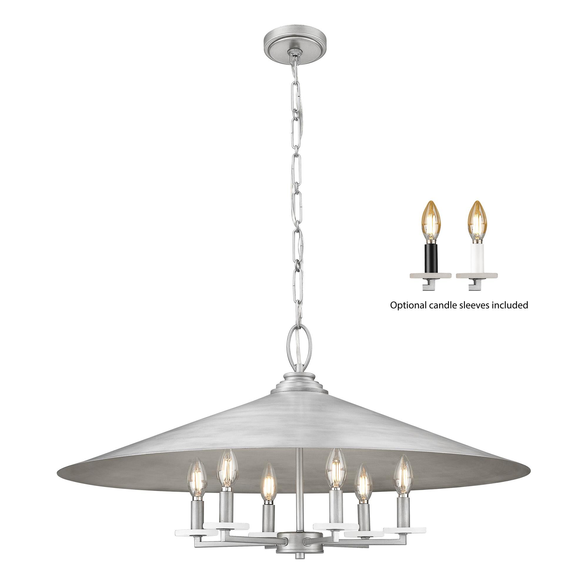 Shown in Signature Pewter finish and Signature Pewter glass and Signature Pewter shade