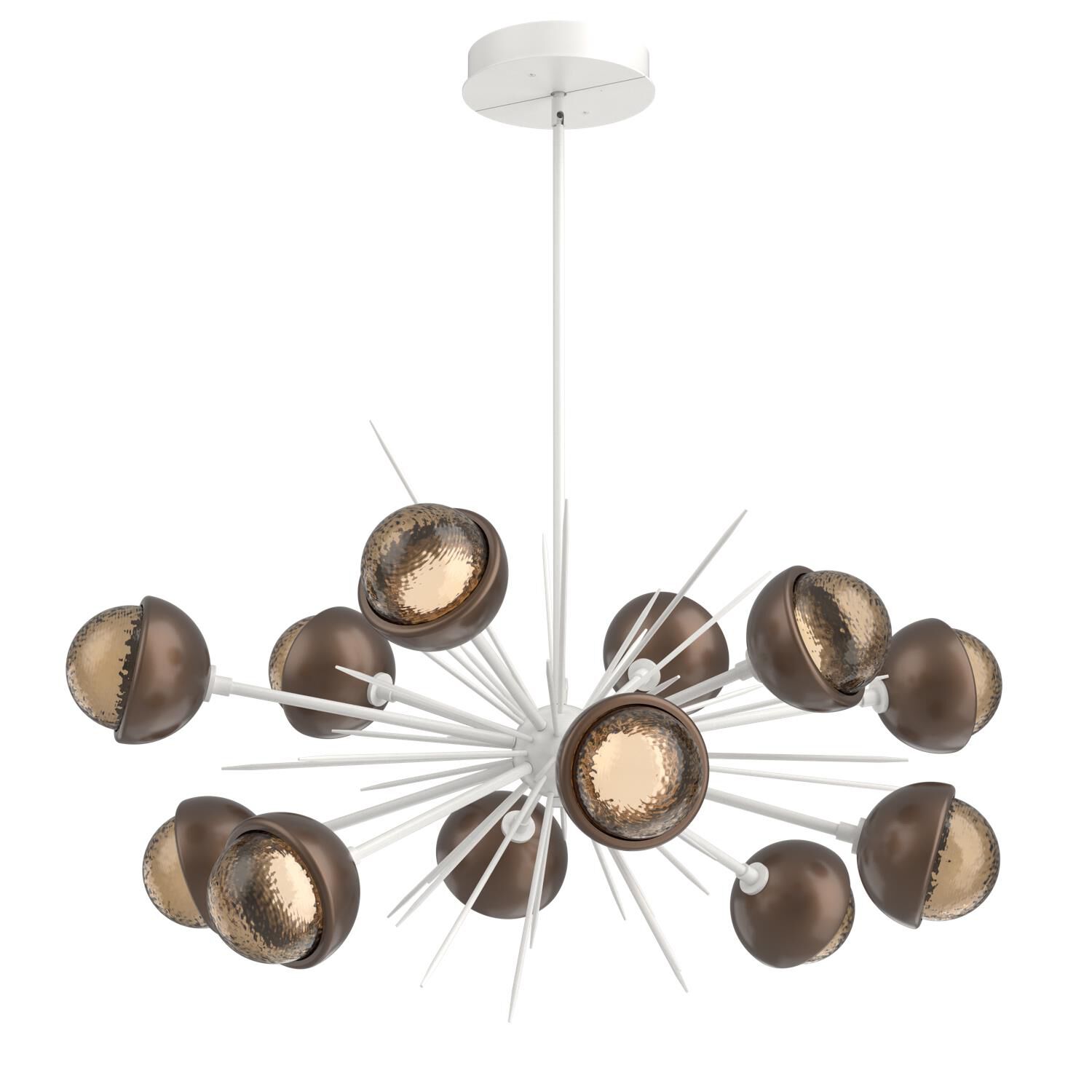 Shown in Salt White finish and Bronze glass and Burnished Bronze accent
