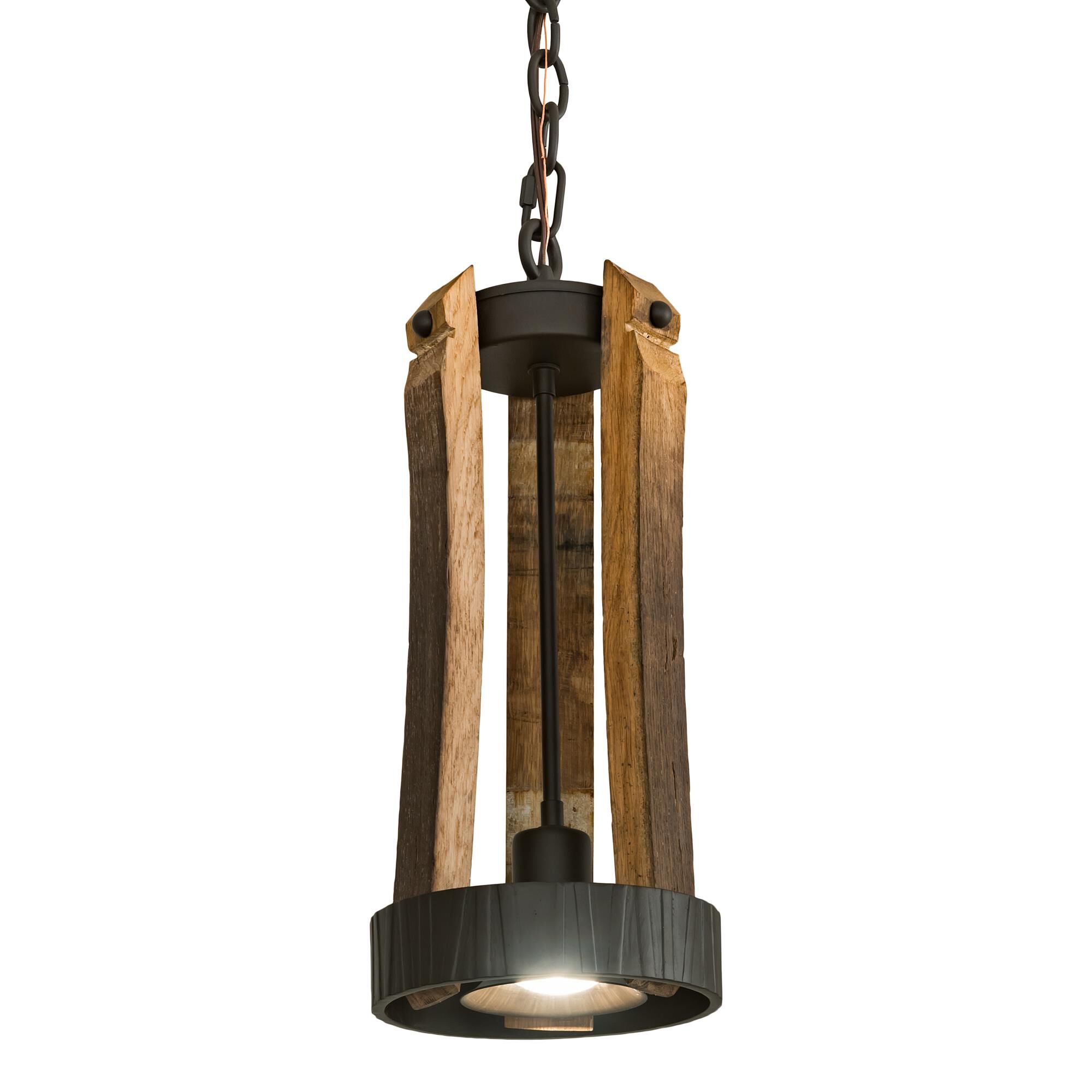 Shown in Natural Wood;Oil Rubbed Bronze finish