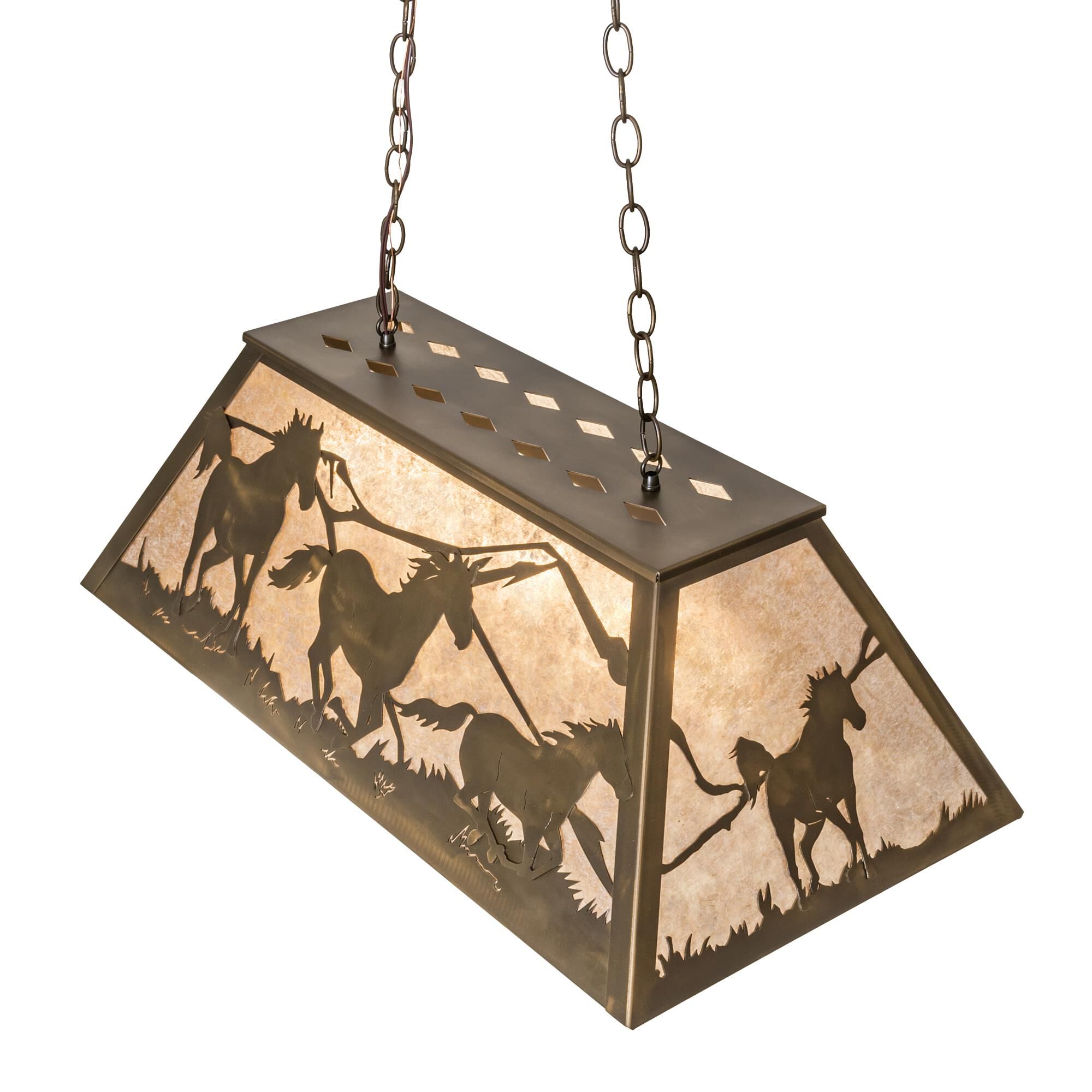 Running Horses 33 Inch Billiard Light by Meyda Lighting