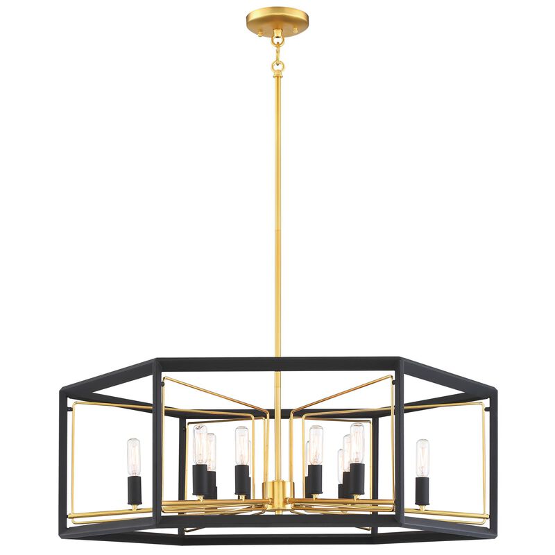 Sable Point 32 Inch 12 Light Chandelier by Metropolitan Lighting