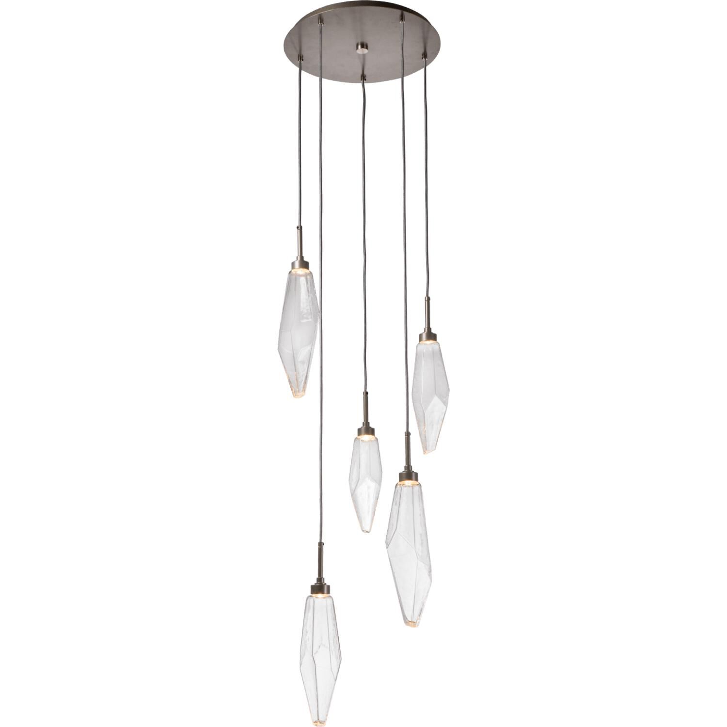 Rock Crystal Multi Light Pendant by Hammerton Studio