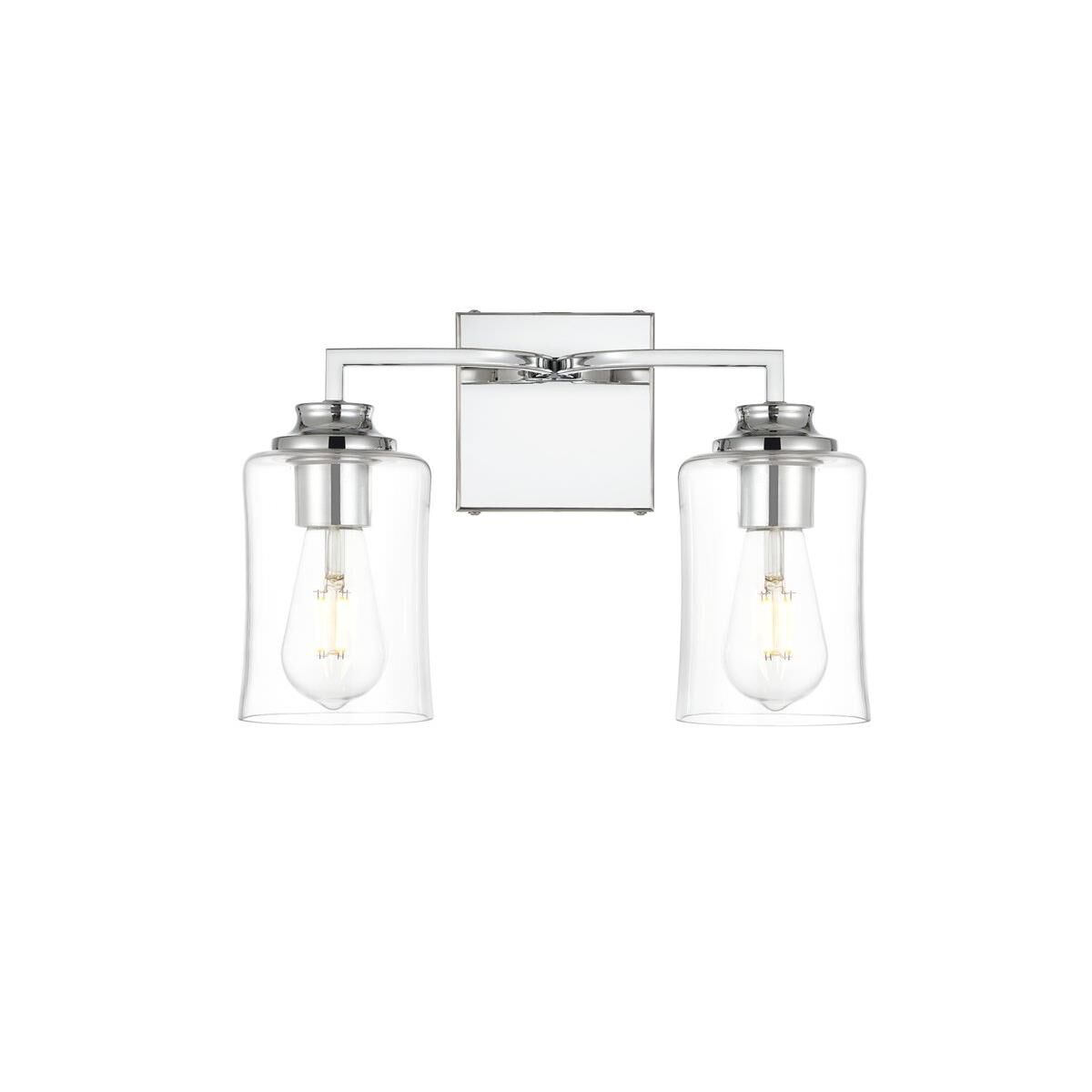 Shown in Chrome  finish and Clear glass