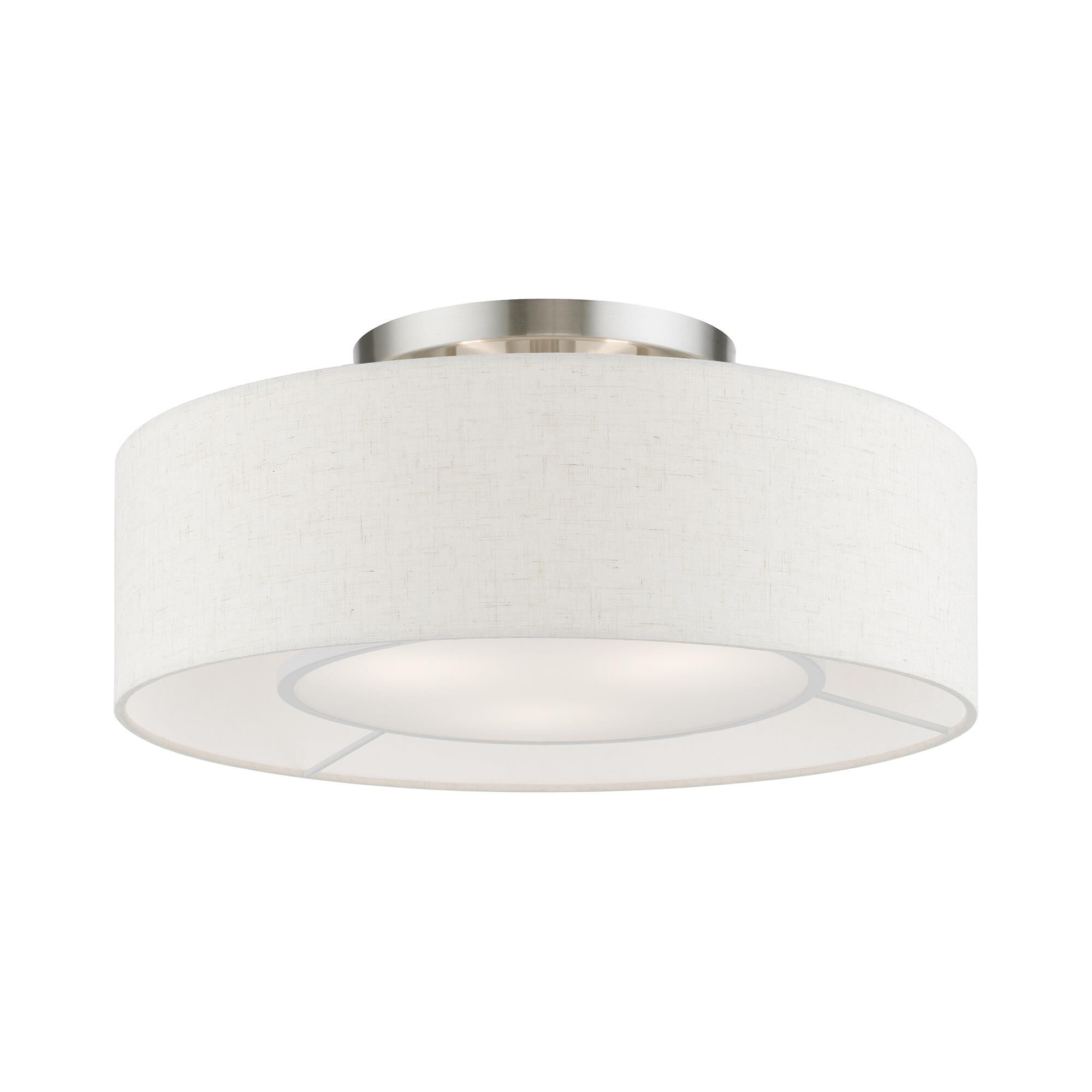 Ellsworth 8 Inch 3 Light Semi Flush Mount by Livex Lighting
