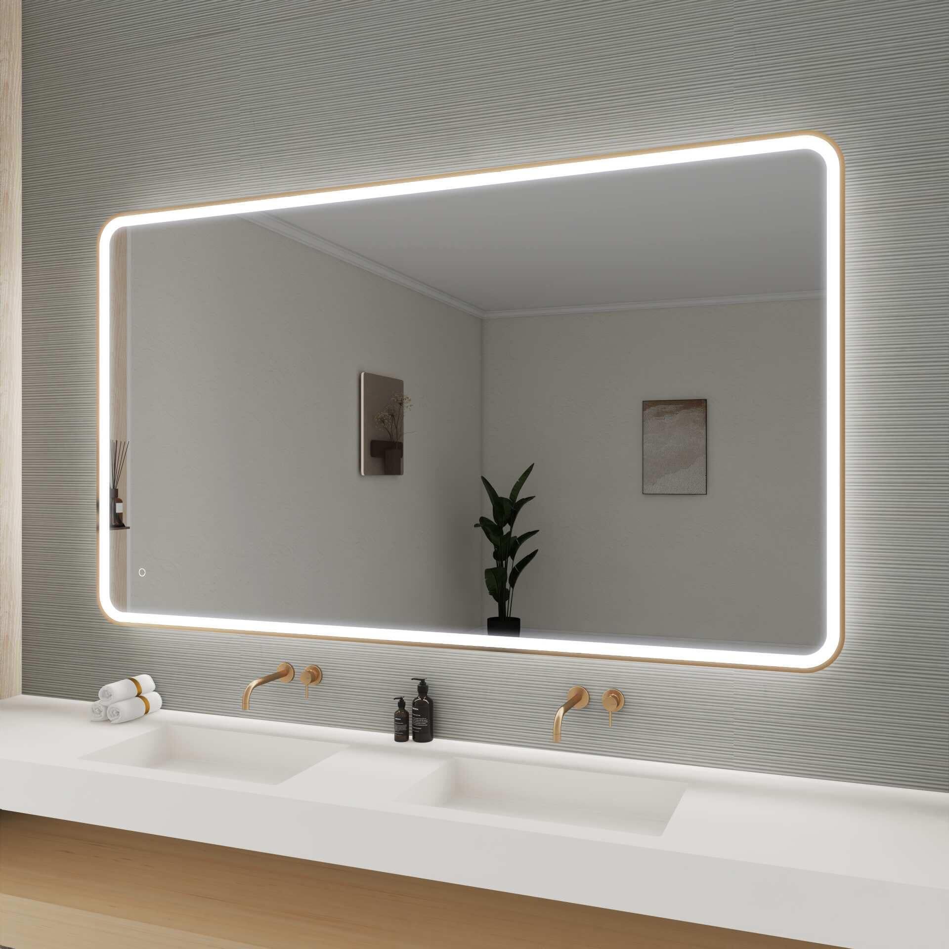 Harmoni 72 Inch Round LED Lighted Mirror by Elegant Decor
