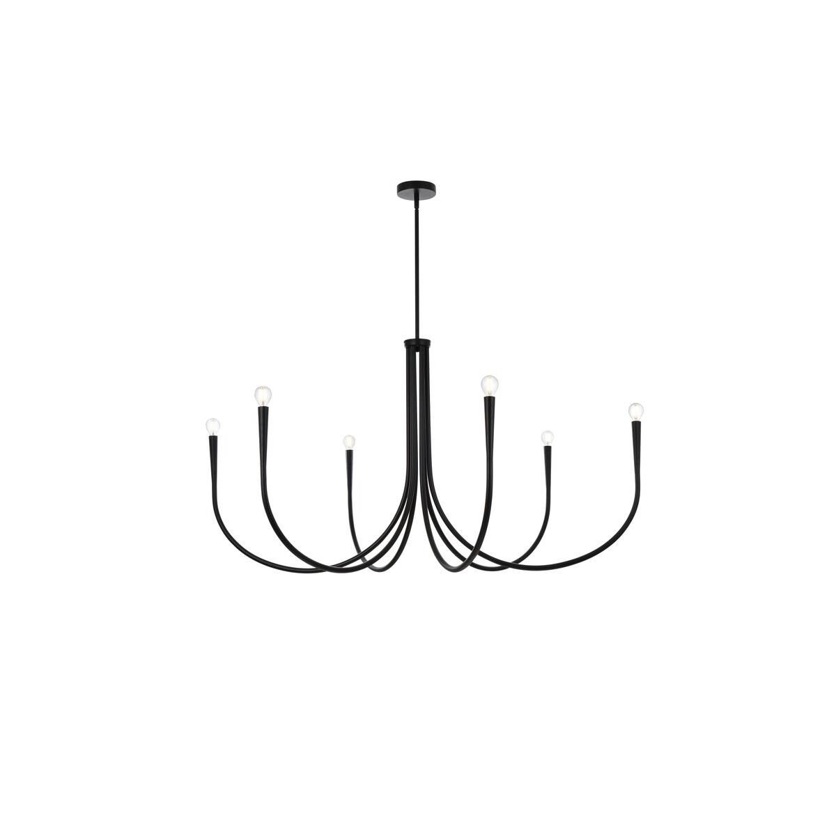 Layne 55 Inch 6 Light Chandelier by Elegant Lighting