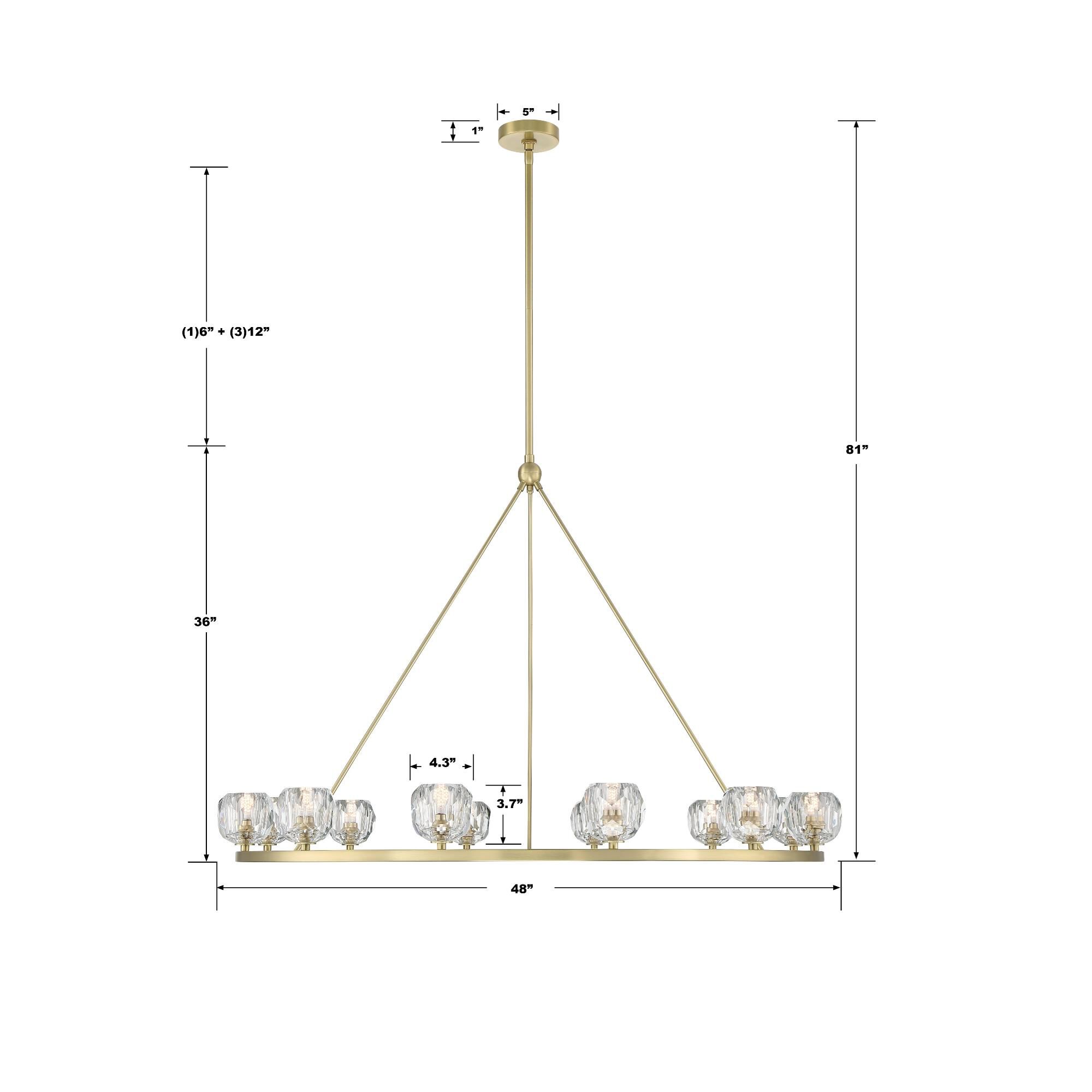 Shown in Soft Brass finish and Faceted Cut crystal and Crystal glass and Crystal shade