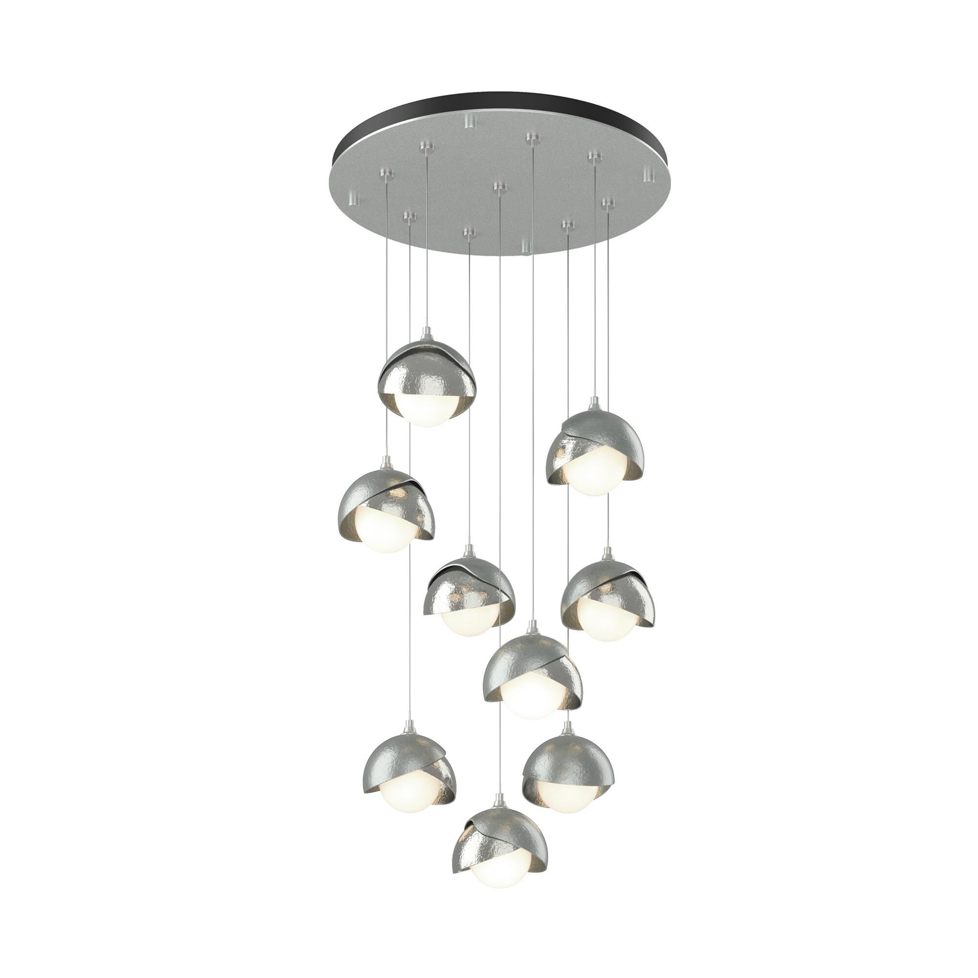 Shown in Vintage Platinum finish and Opal (Gg) glass and Sterling (85) accent