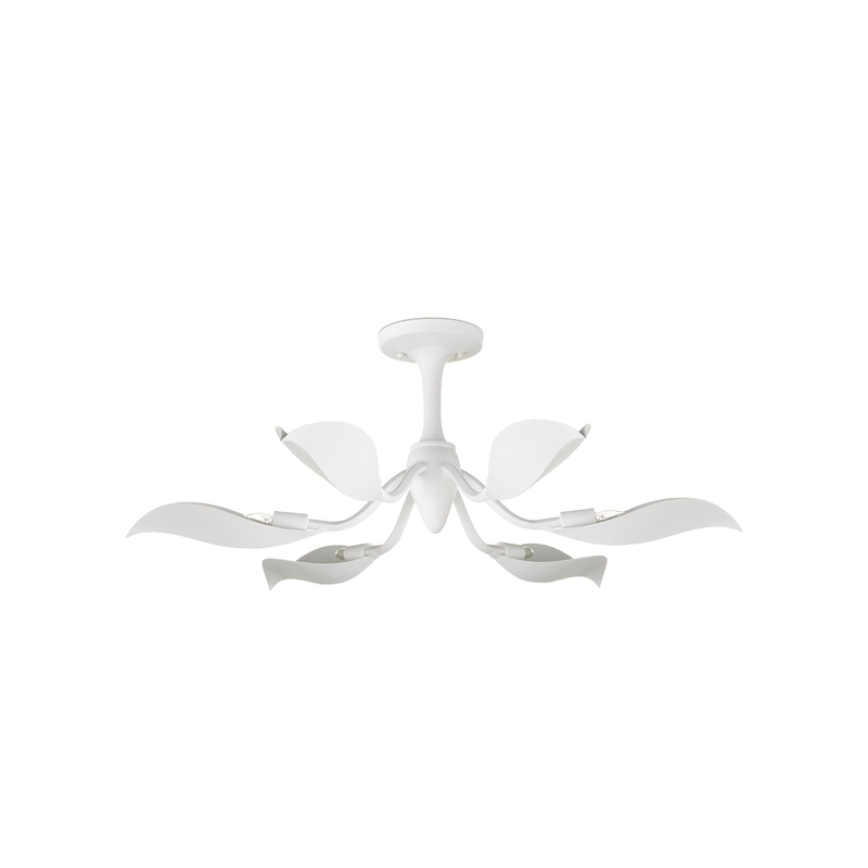 Snowflower 36 Inch 6 Light Semi Flush Mount by Currey & Company