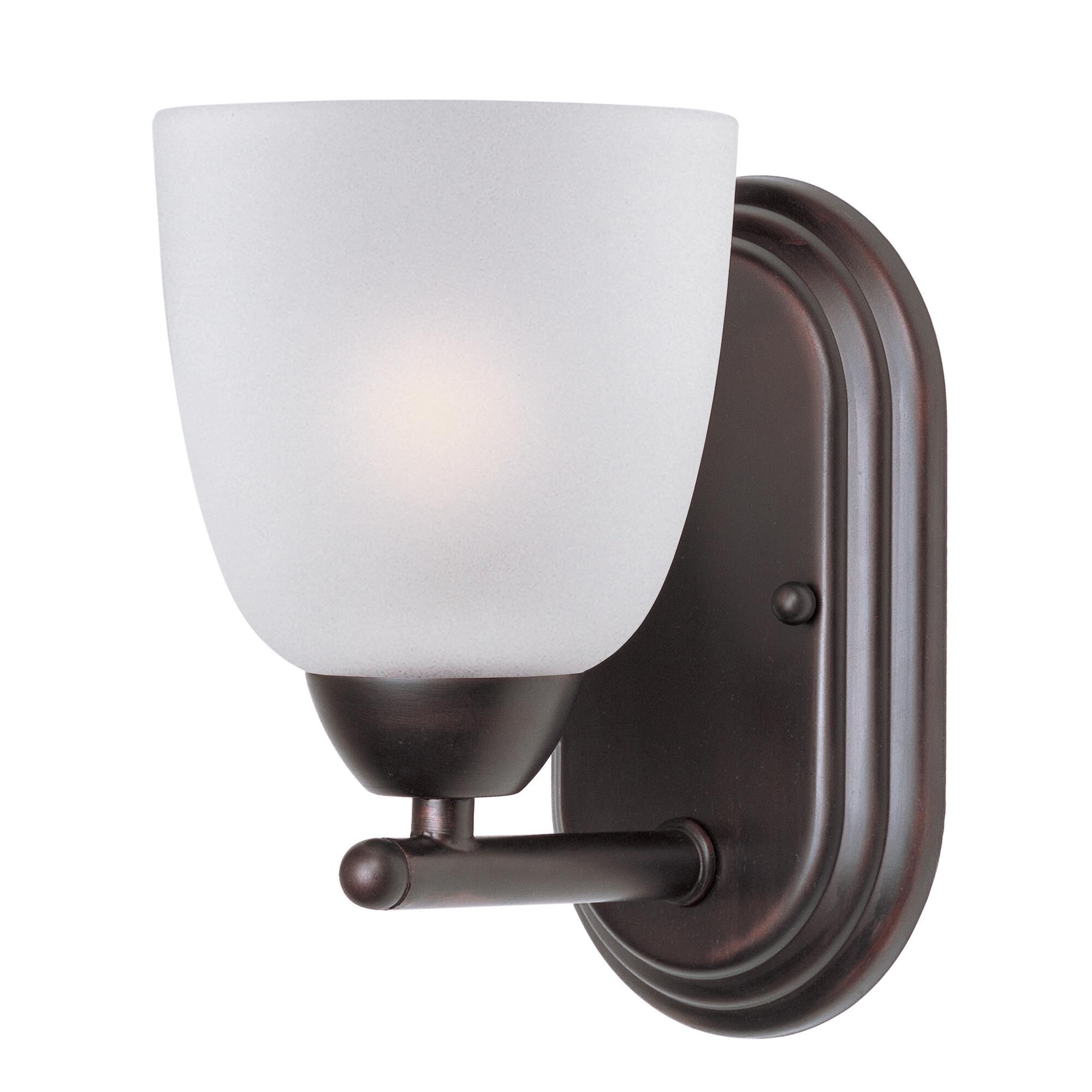 Shown in Oil Rubbed Bronze finish and Frosted glass