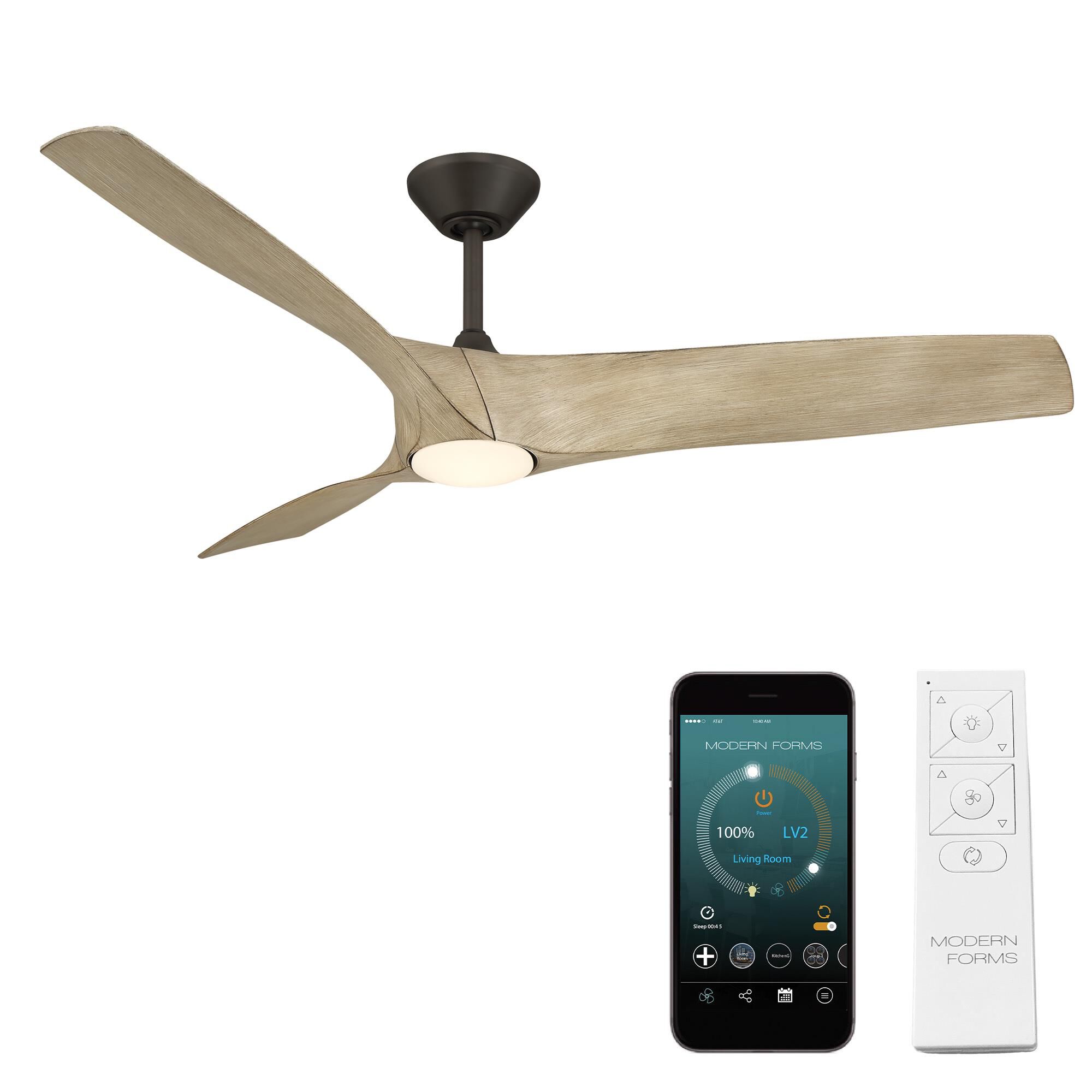 Zephyr 62 Inch Ceiling Fan with Light Kit by Modern Forms