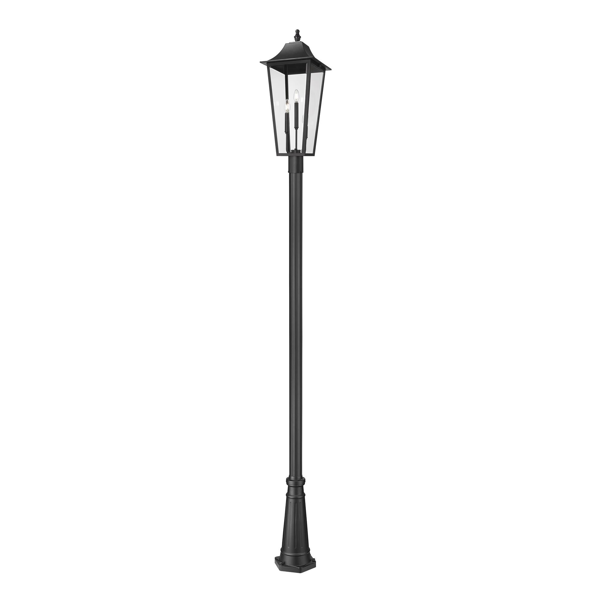 Shown in Black finish and Clear Beveled glass and Clear Beveled shade