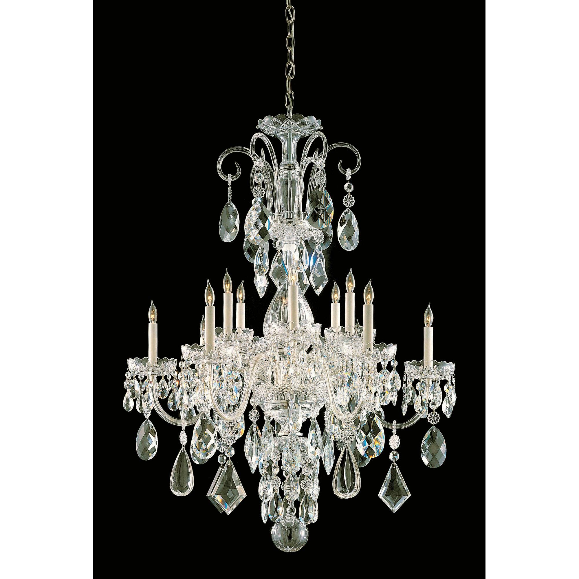 Traditional Crystal 31 Inch 12 Light Chandelier by Crystorama