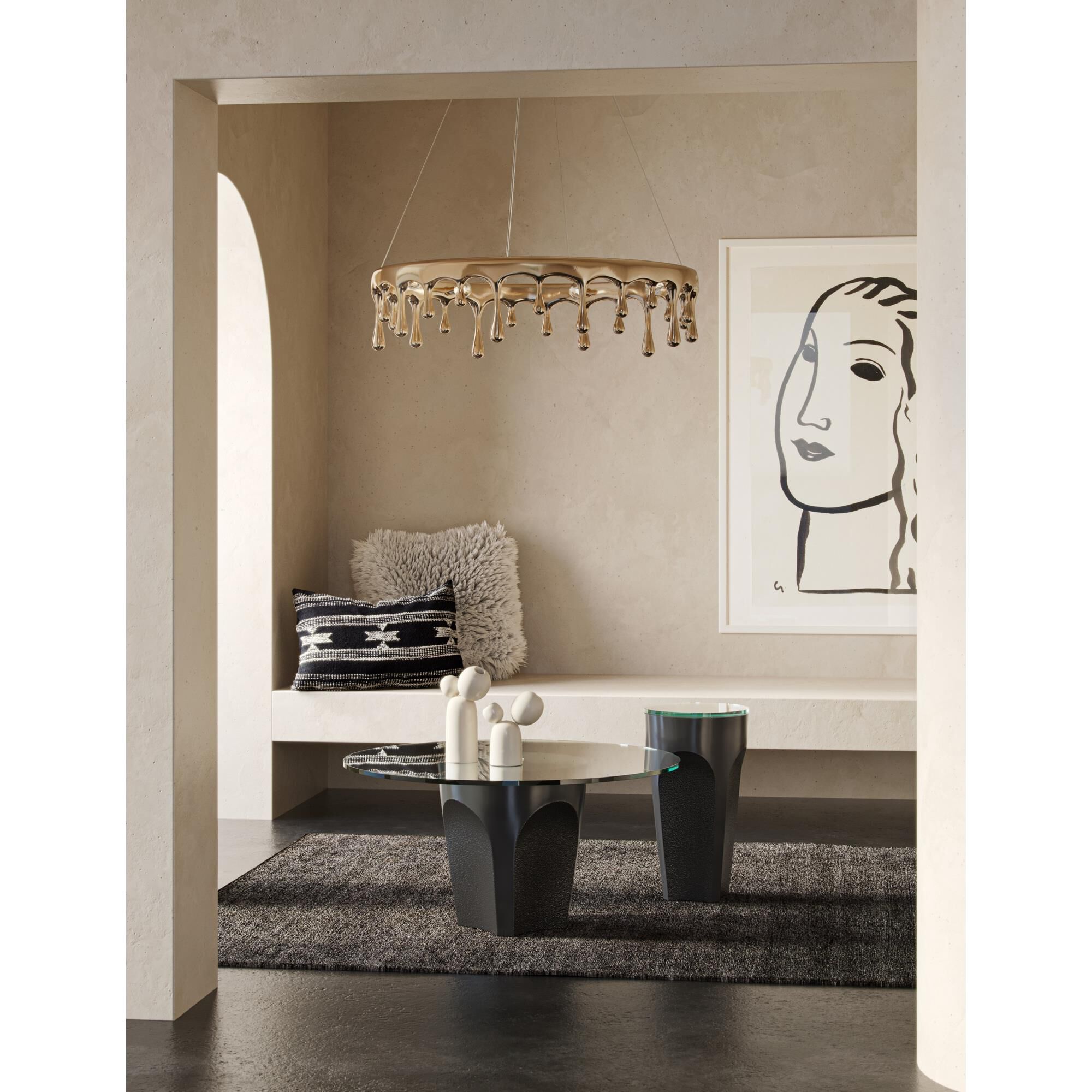 Lemy 36 Inch Accent Table by Currey and Company