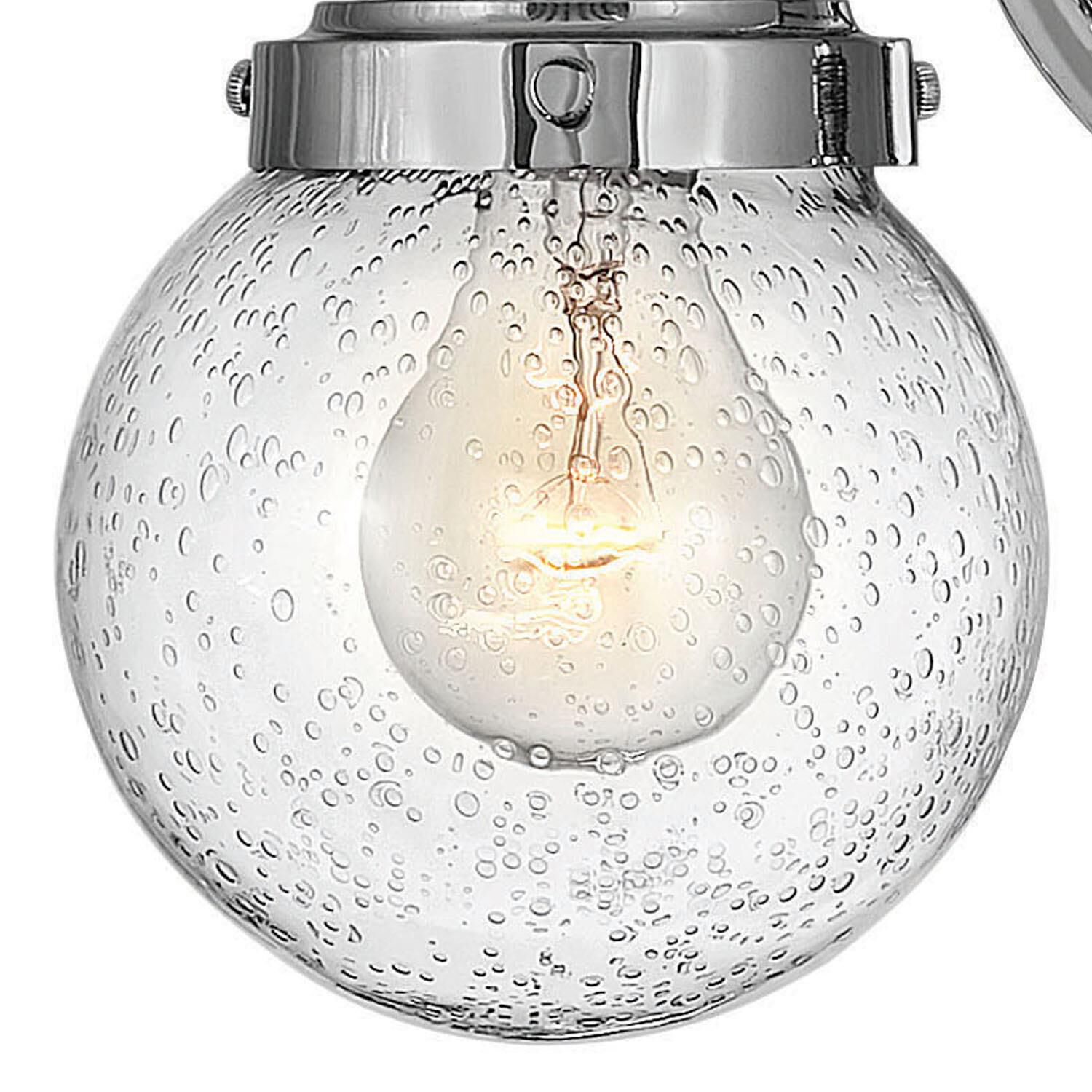 Shown in Chrome finish and Clear glass