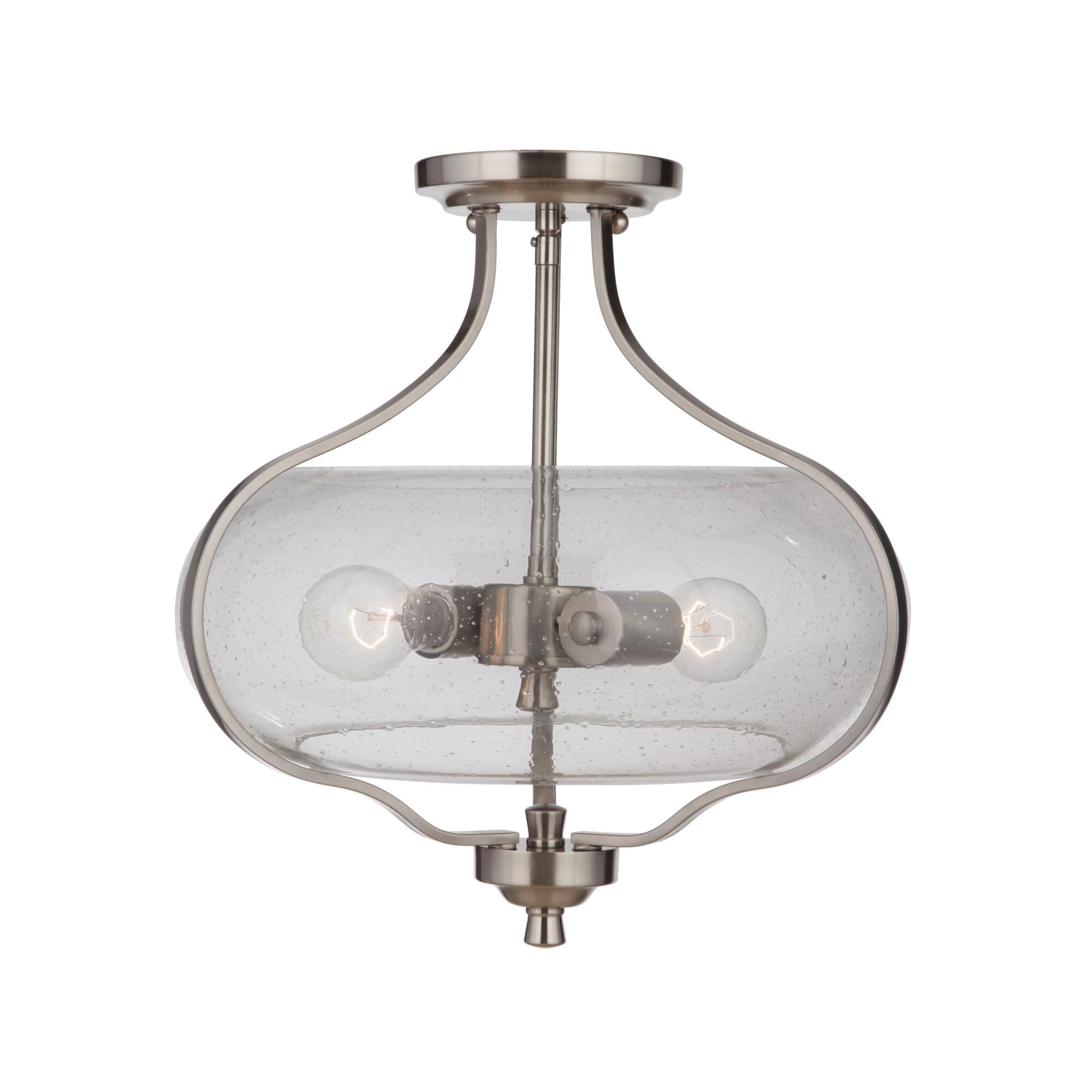 Serene 15 Inch 2 Light Semi Flush Mount by Craftmade