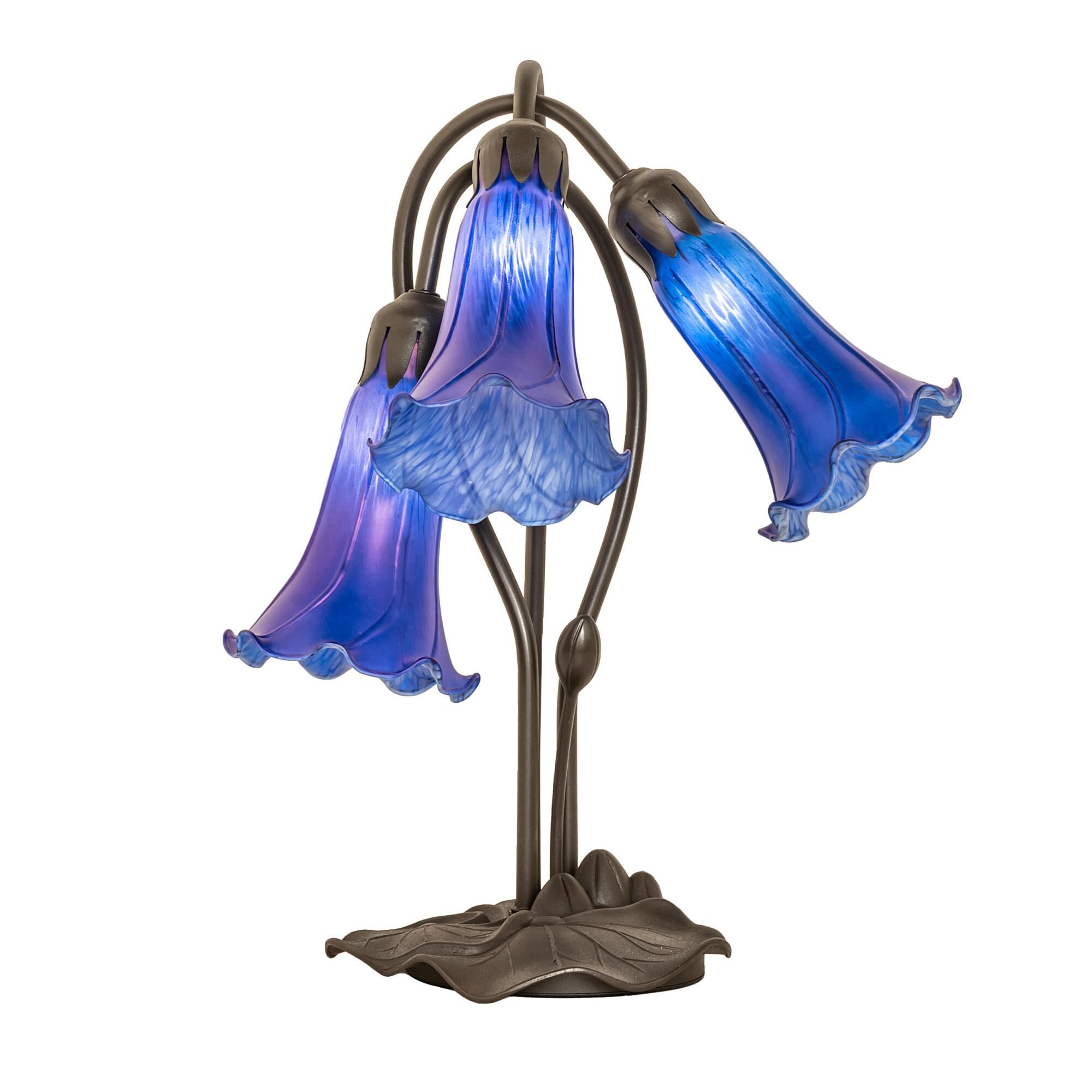 Shown in Mahogany Bronze finish and Blue glass