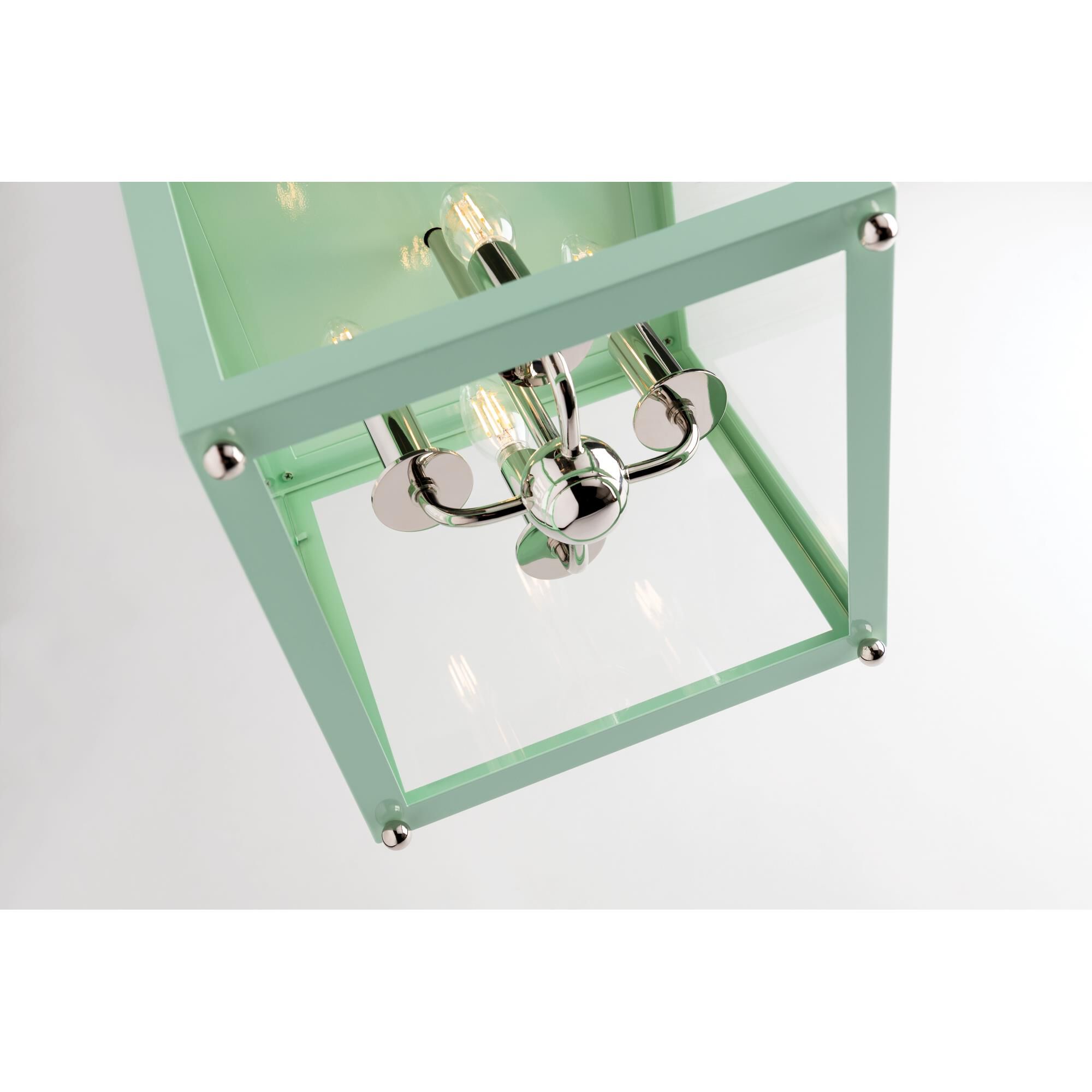 Shown in Polished Nickel-Mint finish and Clear glass