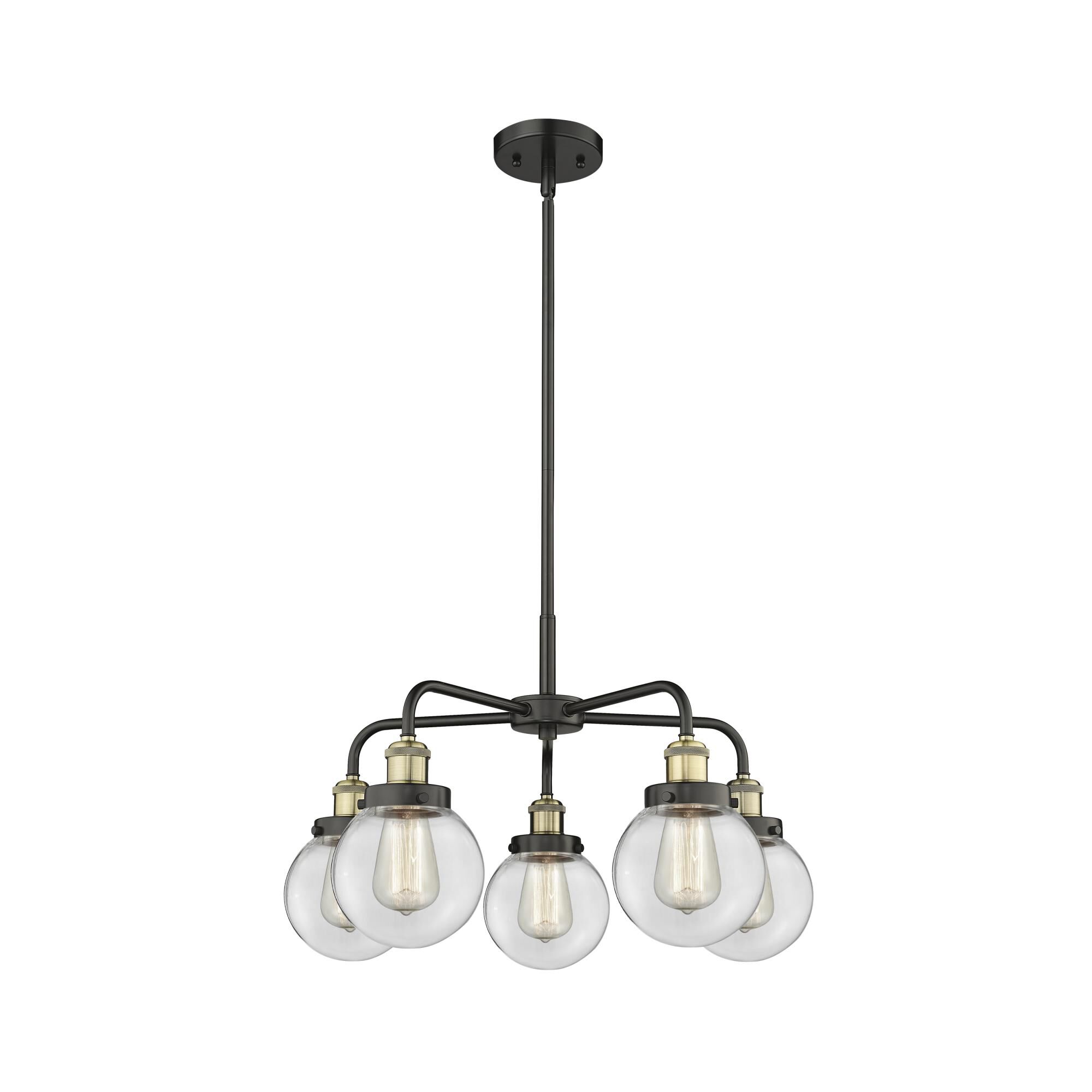 Shown in Black Antique Brass finish and Clear glass