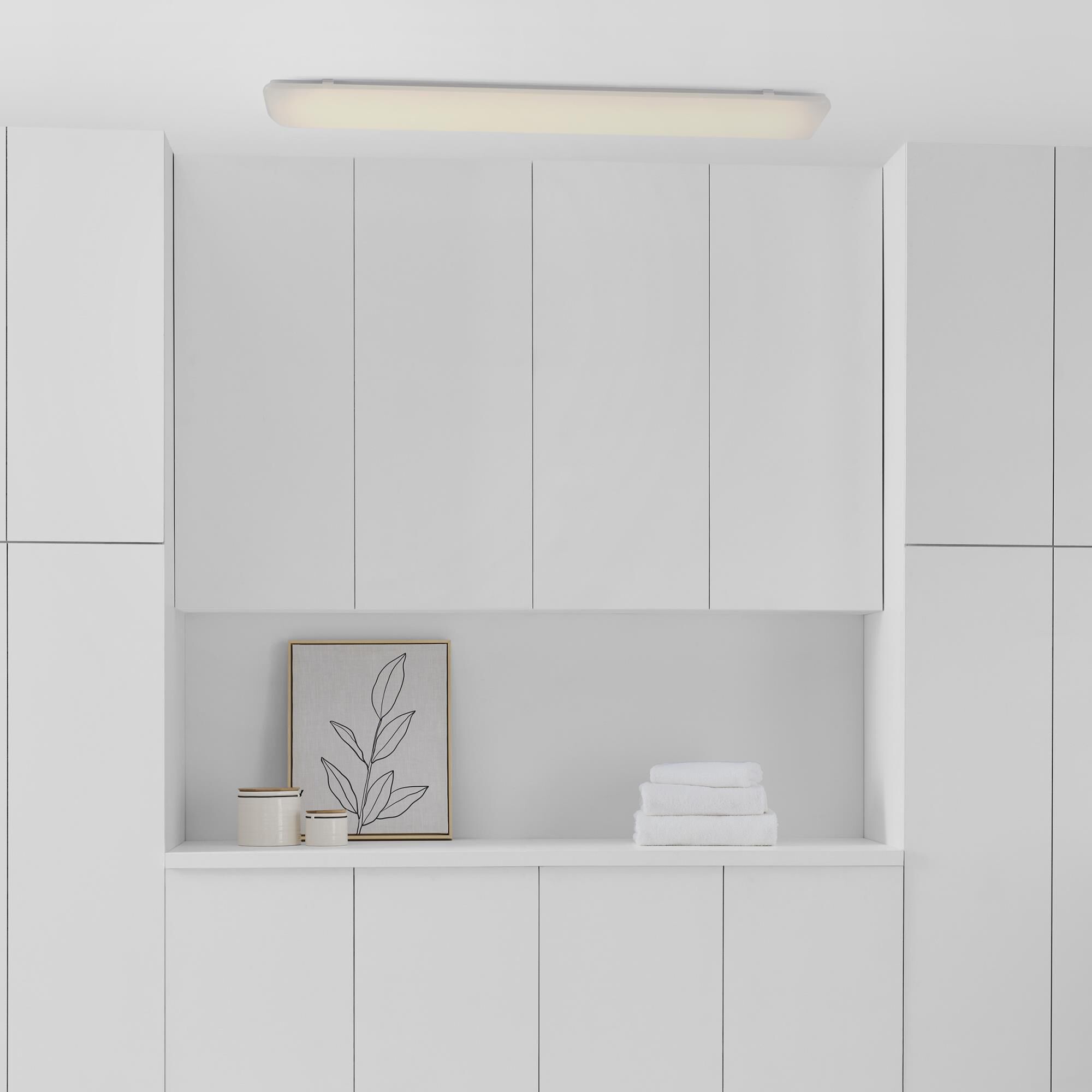 Shown in White finish and White Acrylic Diffuser glass