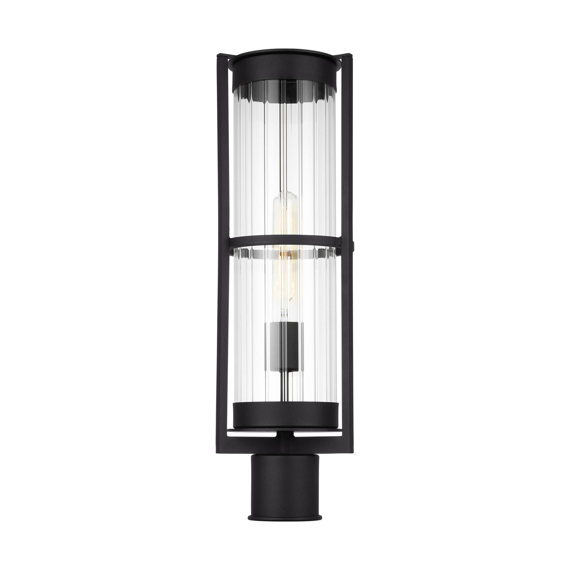 Shown in Black finish and Clear Fluted glass and Clear Fluted Glass shade