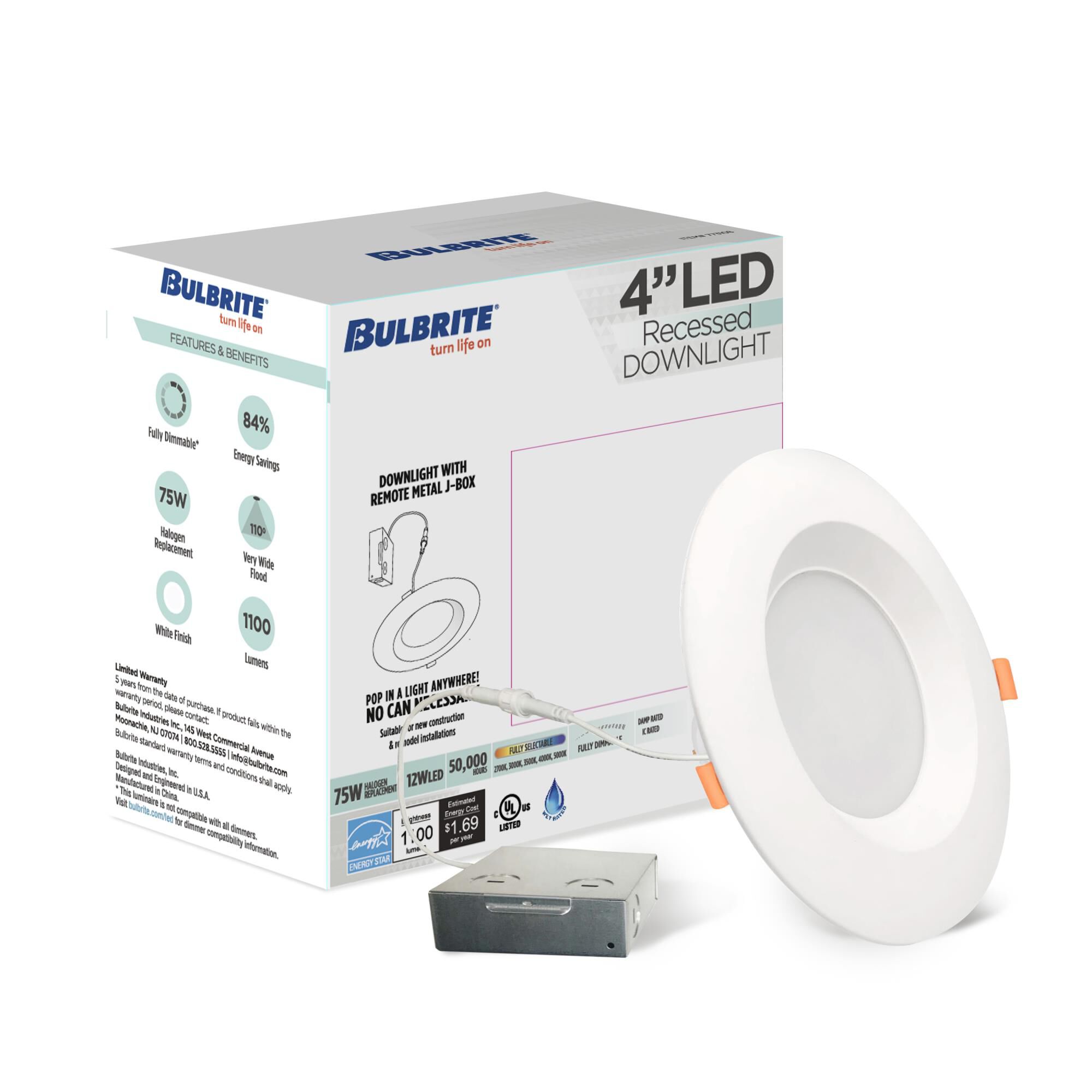 1 Inch LED 110 Degree Recessed Lighting Trim by Bulbrite
