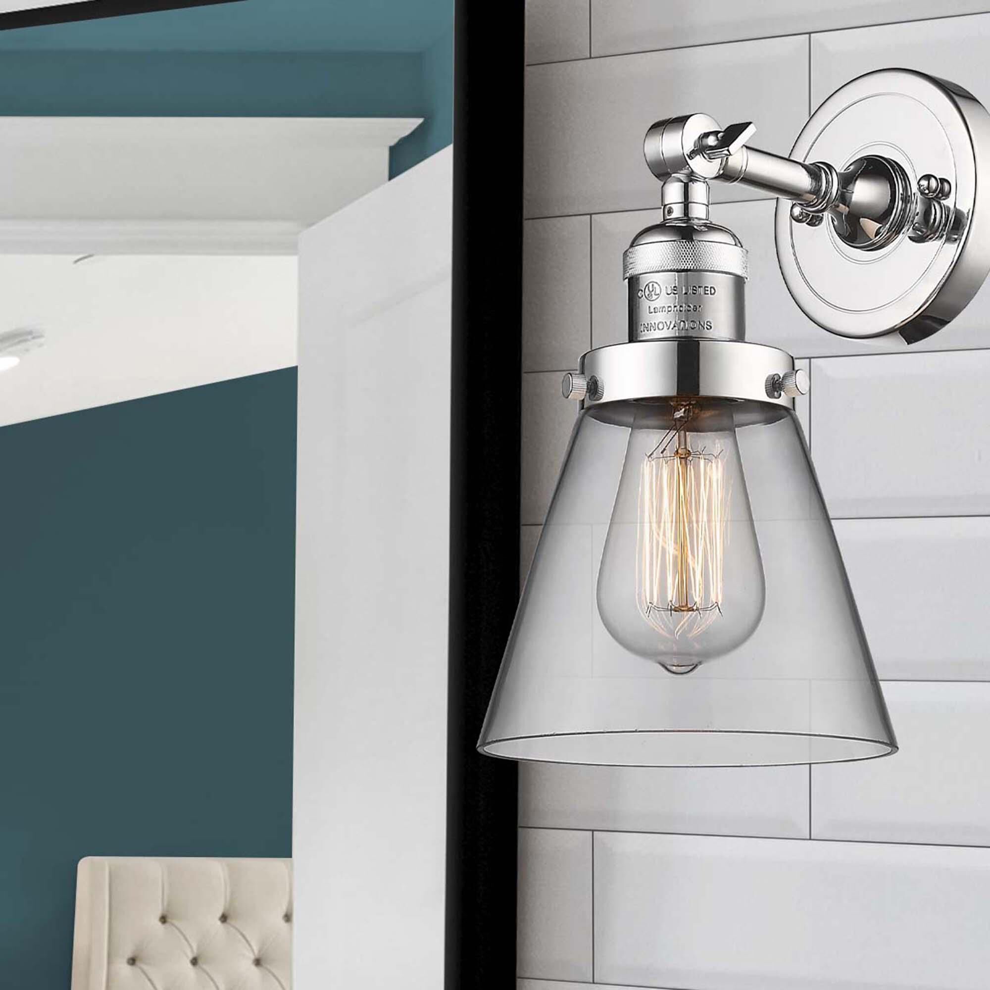 Shown in Polished Chrome finish and Clear glass