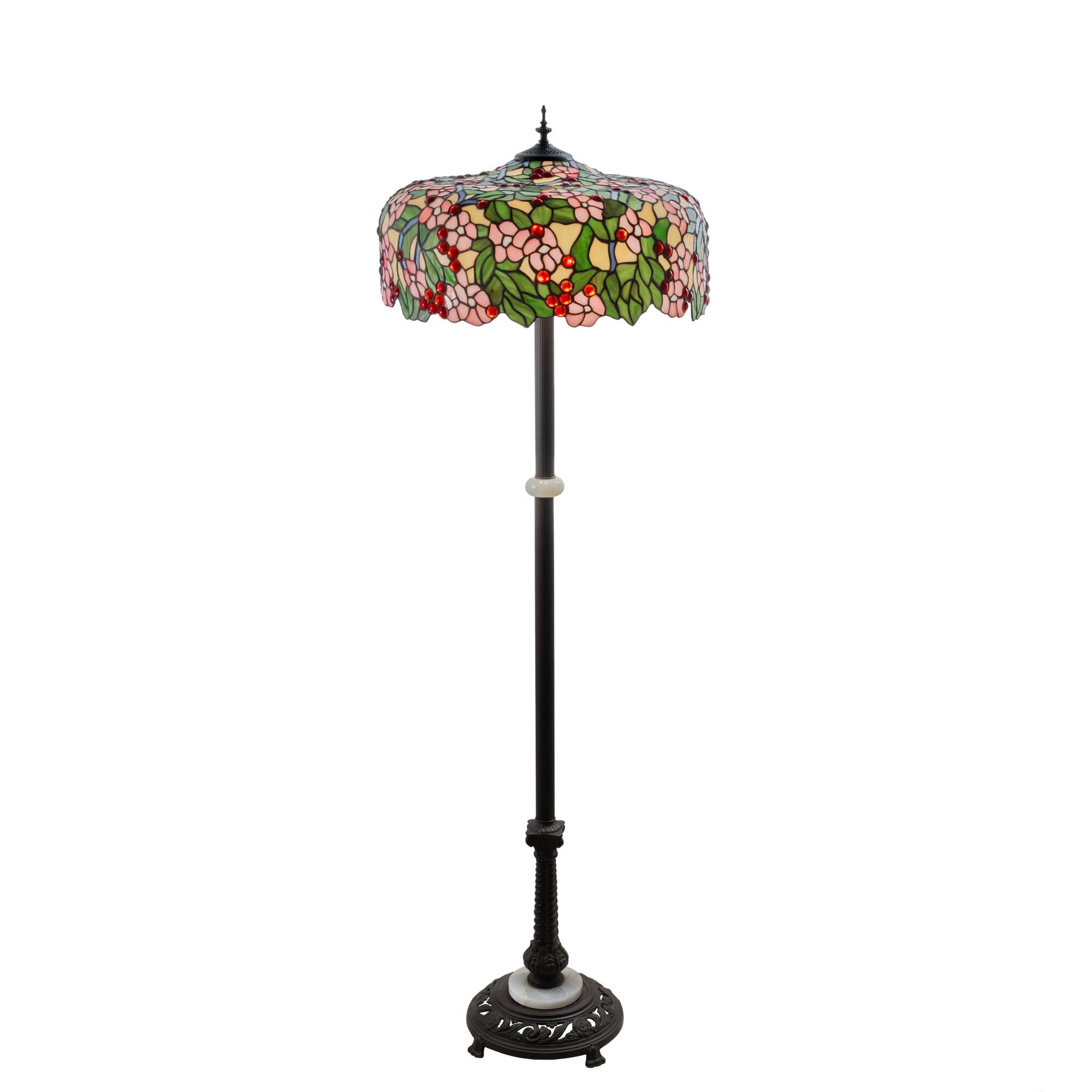 Tiffany Cherry Blossom 62 Inch Floor Lamp by Meyda Lighting