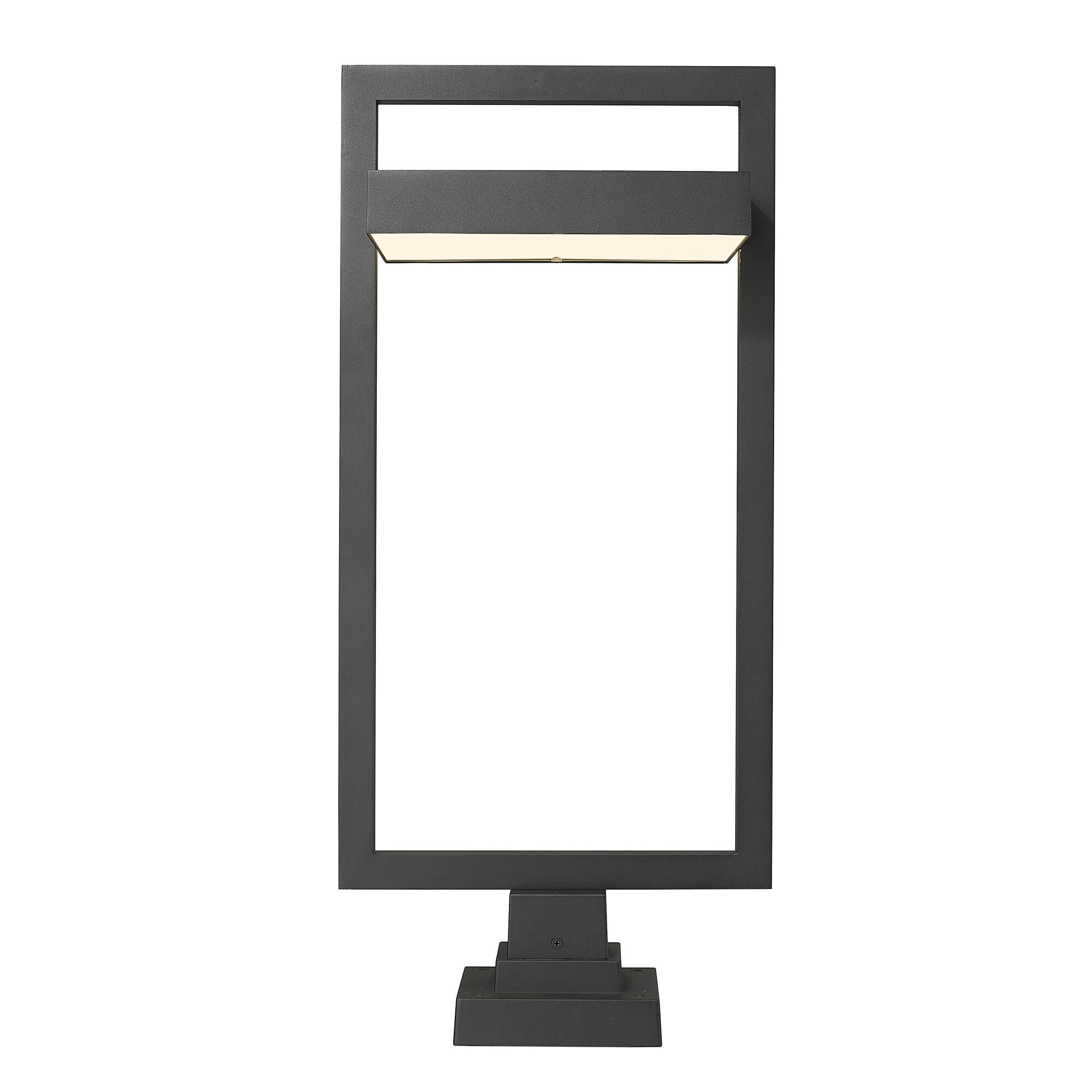 Shown in Black finish and Glass shade