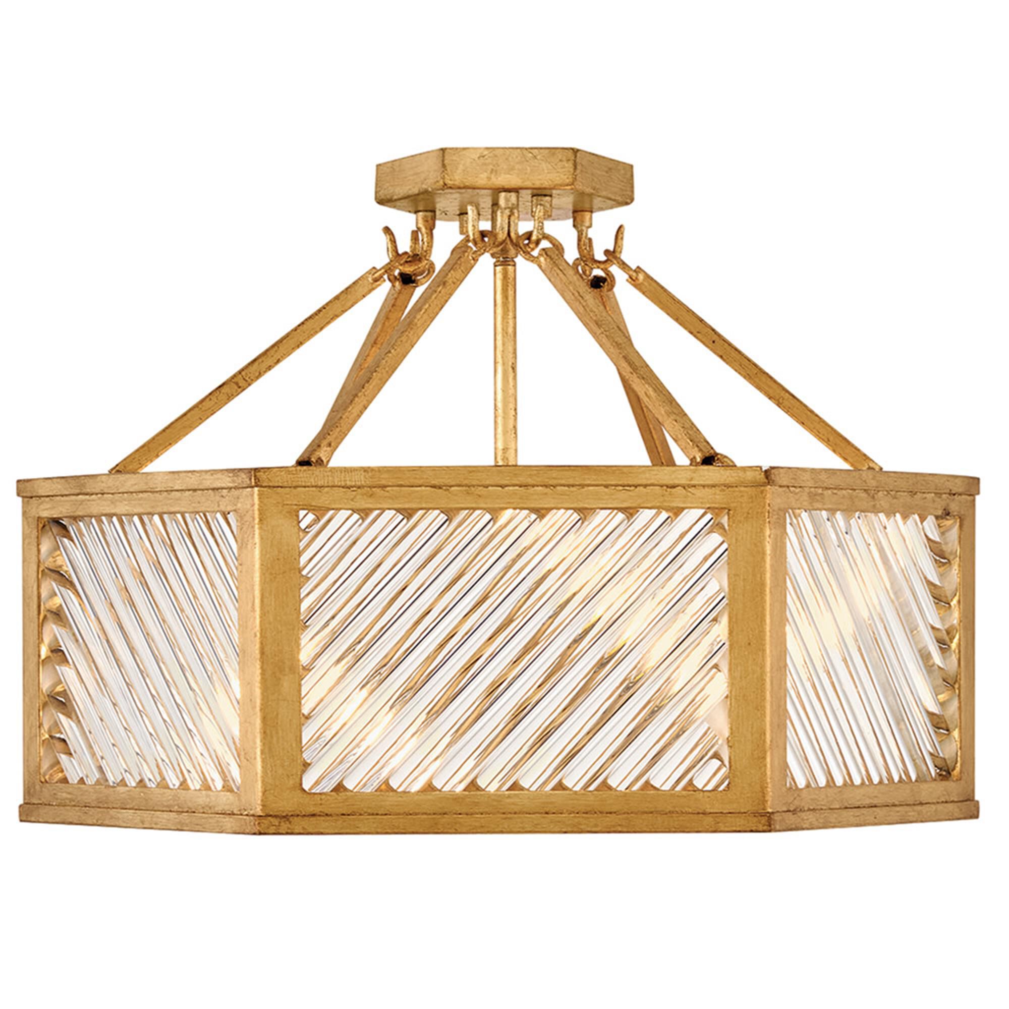 Sura 19 Inch 4 Light Semi Flush Mount,