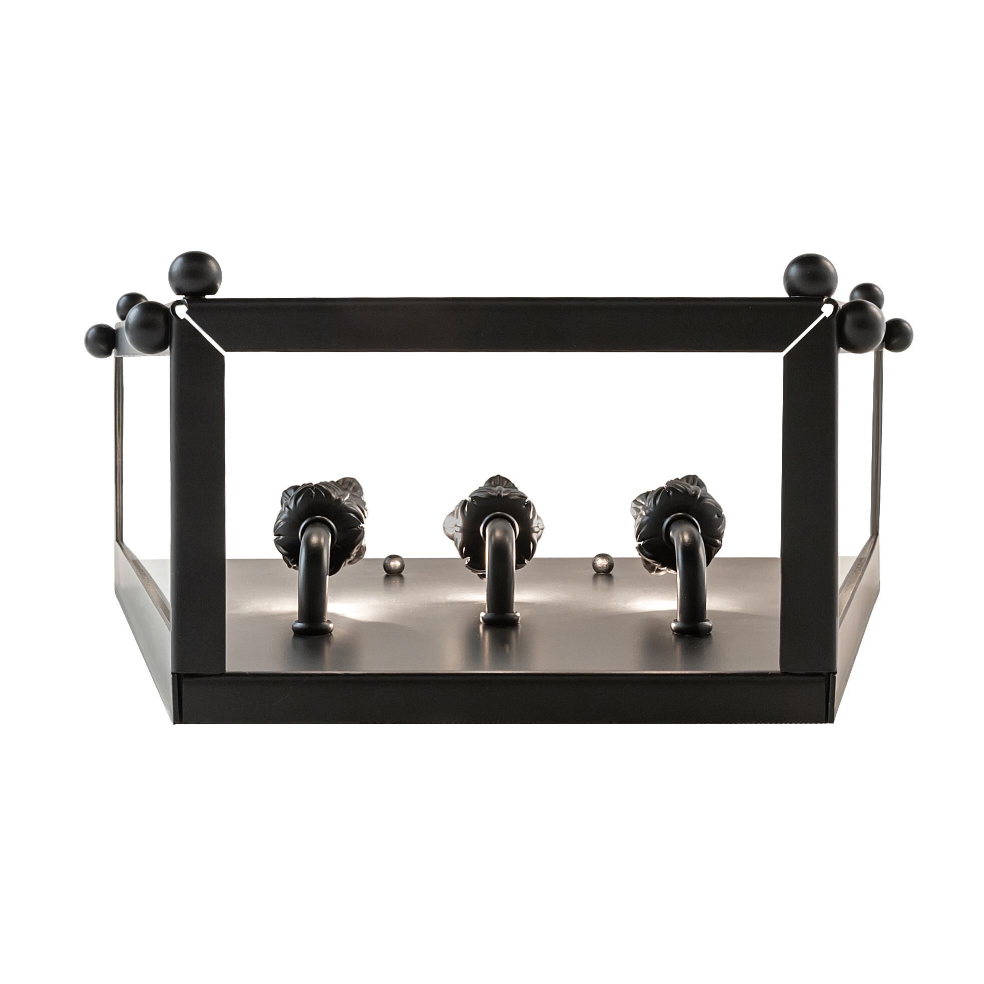 Shown with Black Metal Finish;Clear glass