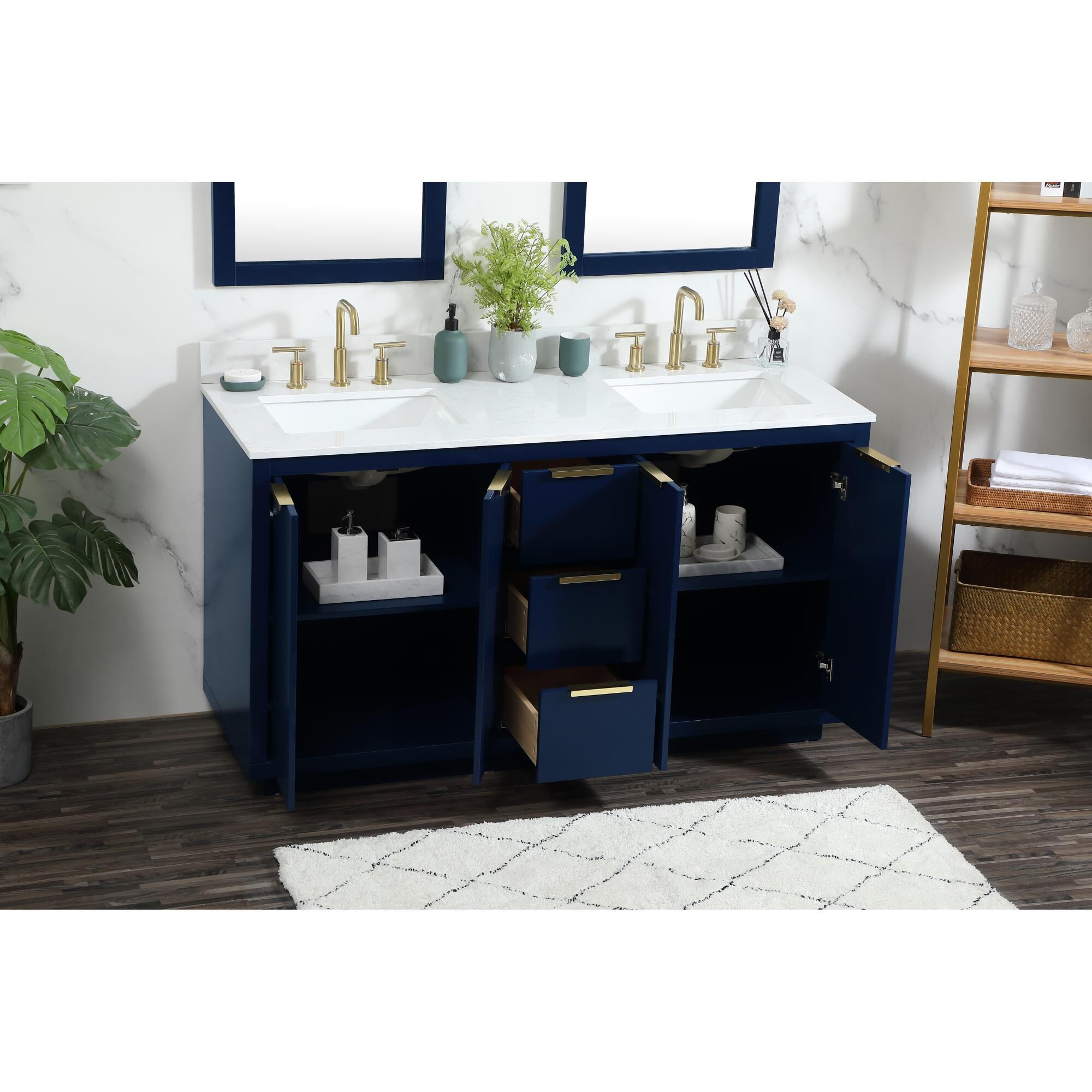 Shown in Blue finish