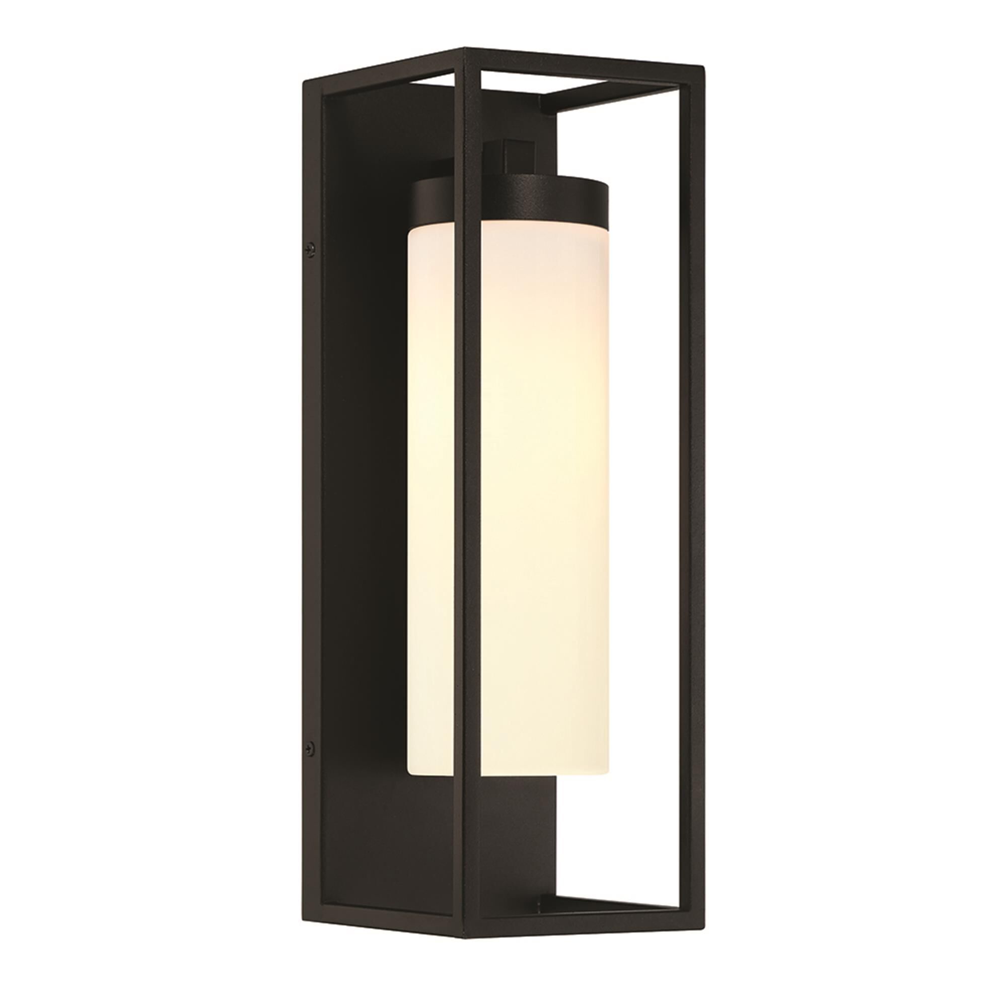Shown in Satin Black finish and Glass shade