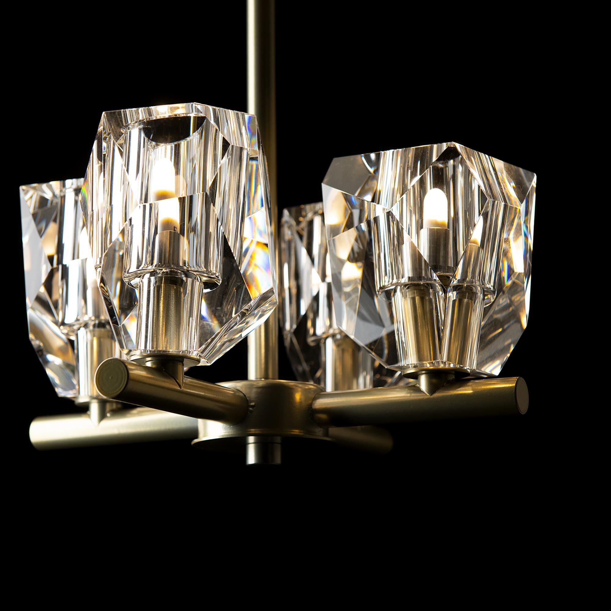 Shown in Modern Brass finish and Crystal  accent