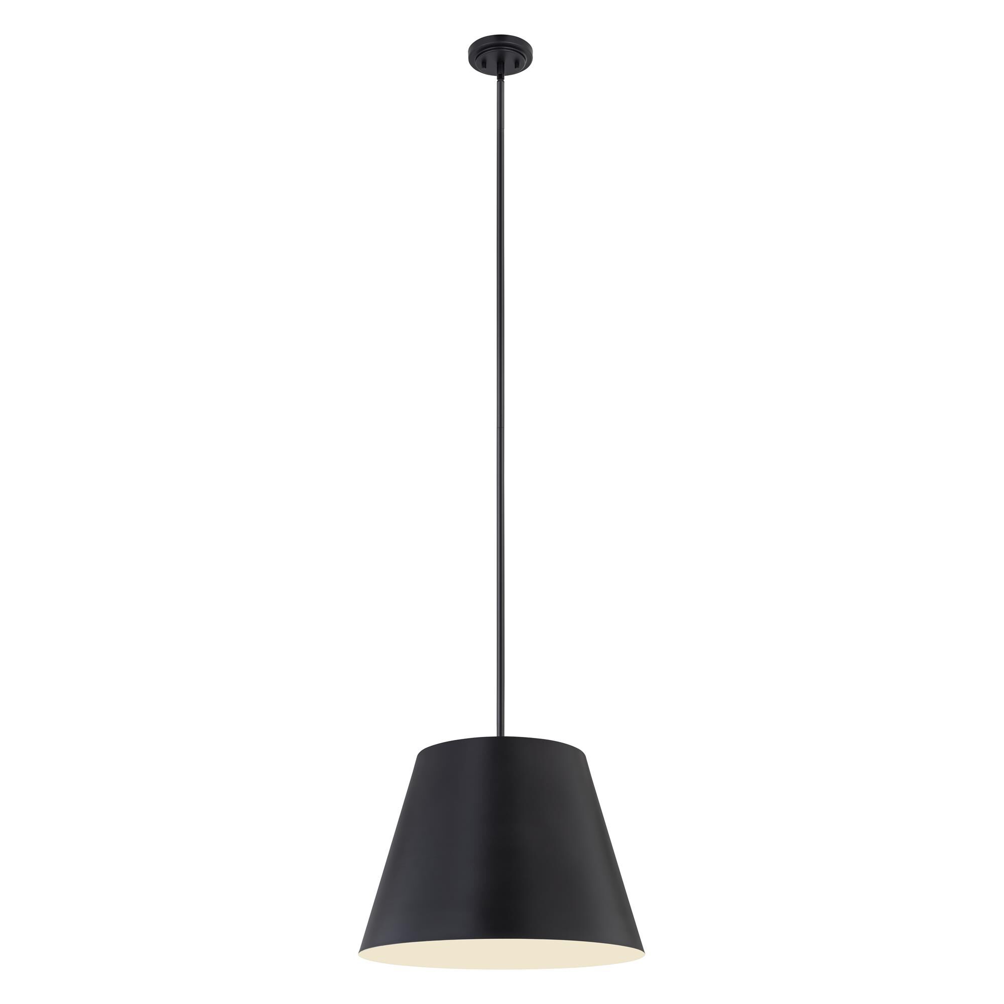 Shown in Matte Black finish and Matte Black glass and Matte Black shade