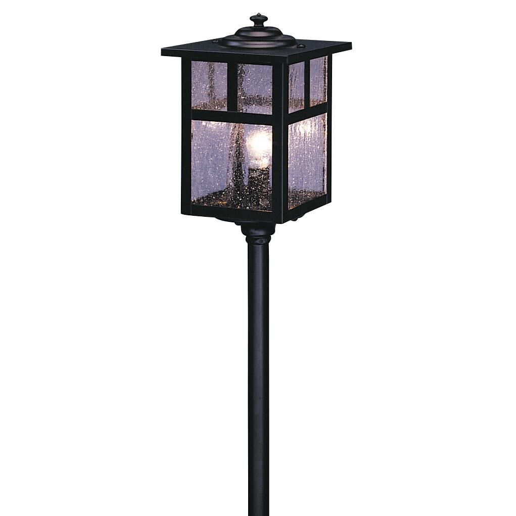 Shown in Rustic Brown finish and Almond Mica glass