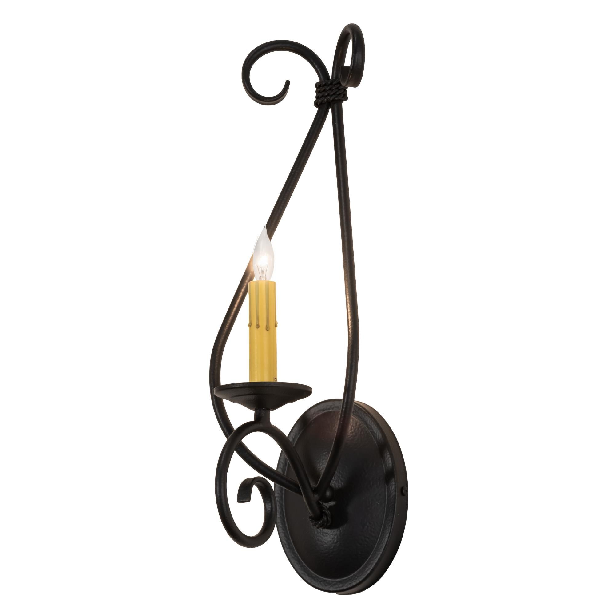 Shown in Black Satin Wrought Iron finish