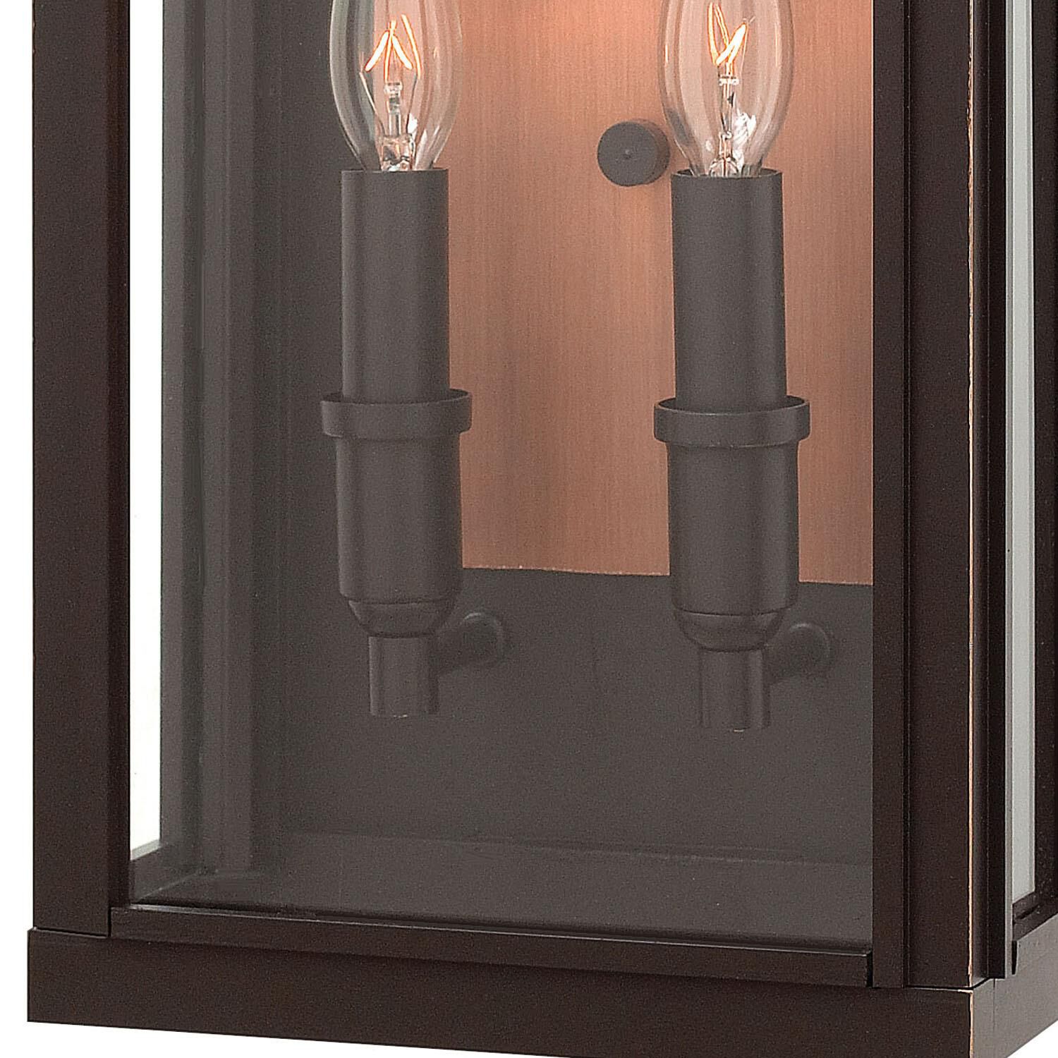 Shown in Oil Rubbed Bronze finish and Clear glass