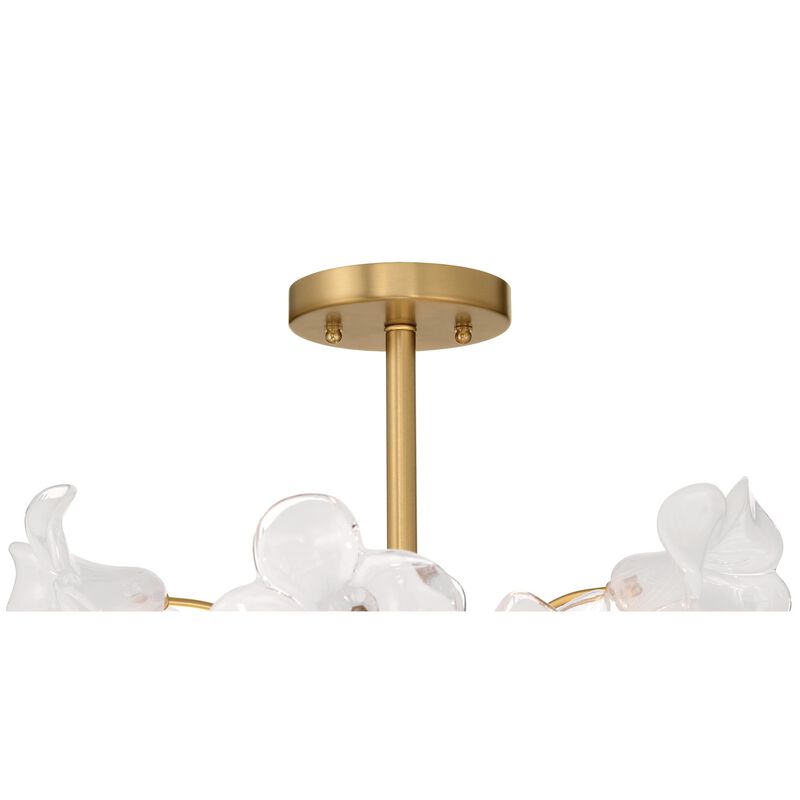 Bloome 17 Inch 3 Light Semi Flush Mount by Metropolitan Lighting